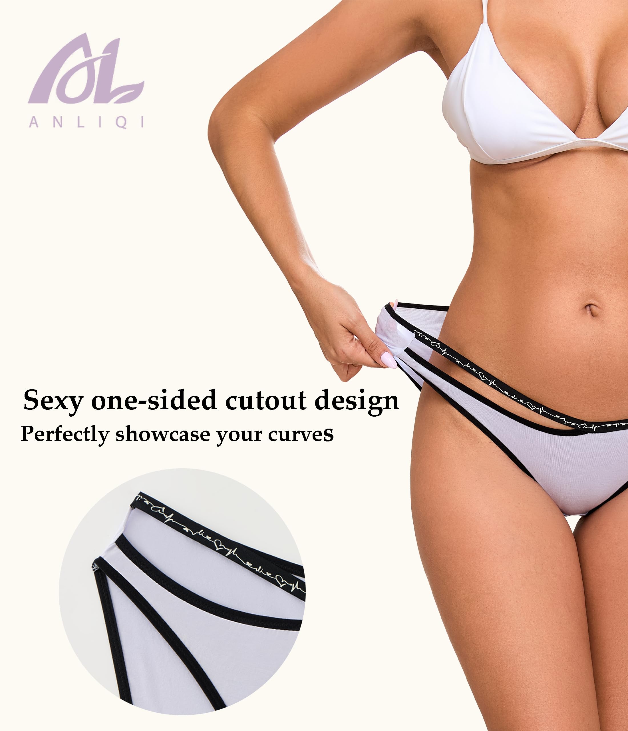 ANLIQI Women's Modal Underwear Microfiber Bikini Panties Women Soft Hipster