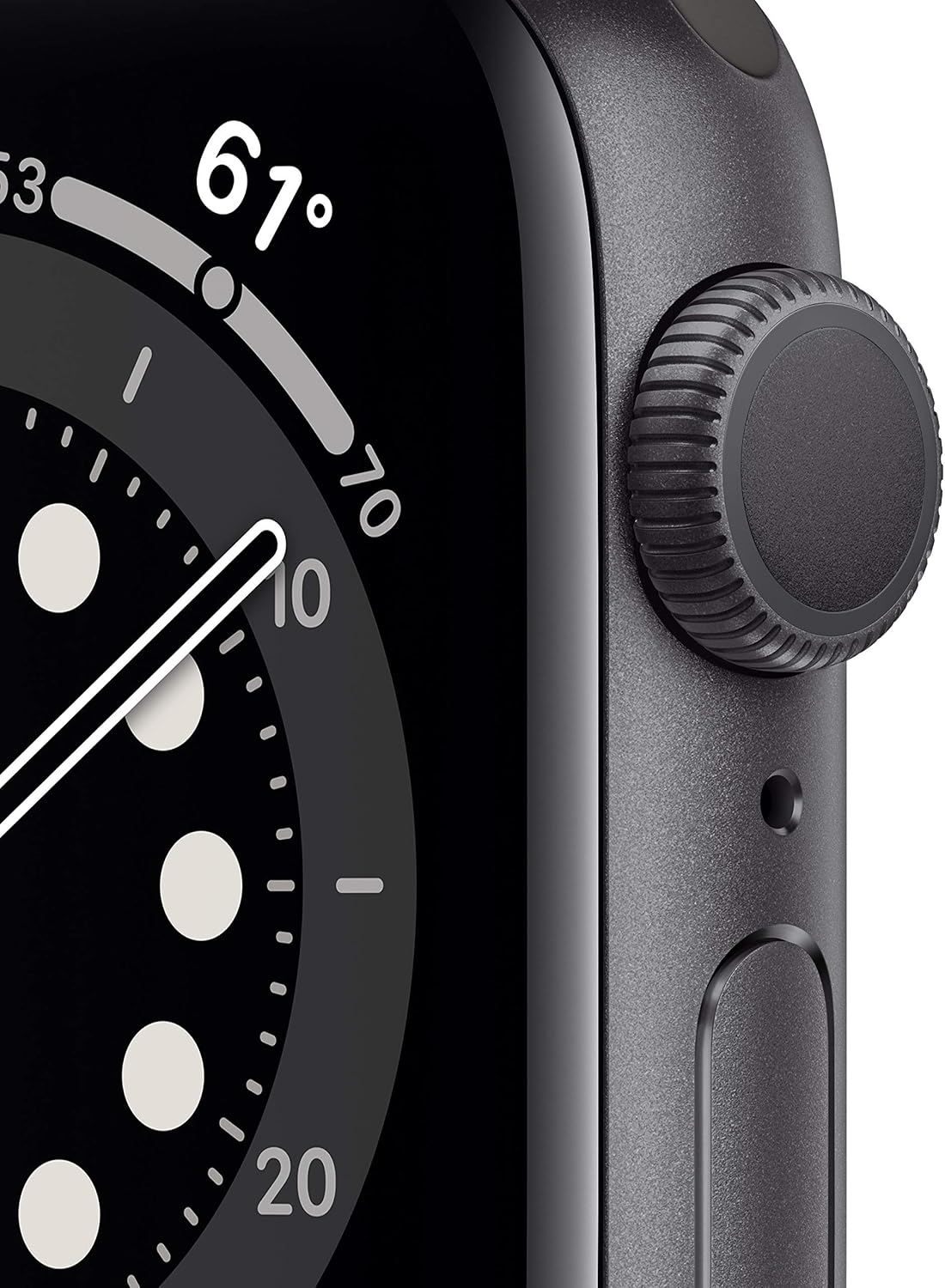 Apple Watch Series 6 (GPS, 40mm) - Space Gray Aluminum Case with Black Sport Band (Renewed)