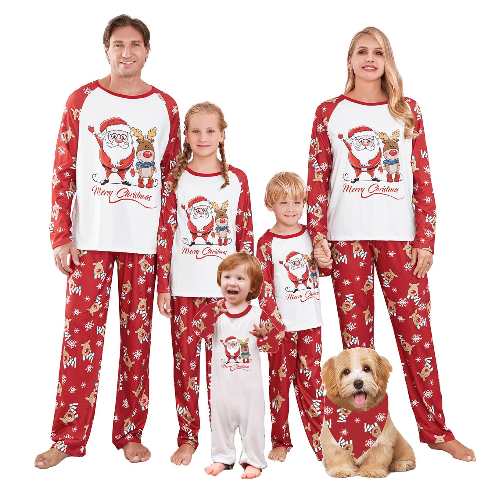 WephuPSho Christmas Family Matching Pajamas, Festive Xmas Jammies Sets for the Whole Family, Holiday Pjs Christmas