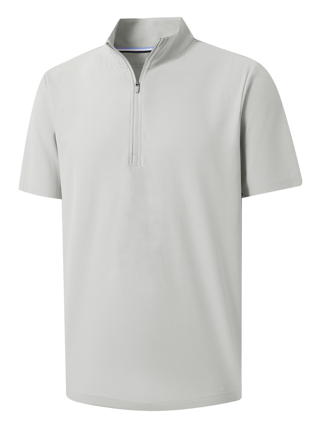 M MAELREG Golf Shirt for Men Zipper Waffle Texture Moisture Wicking Dry Fit Collared Lightweight Mens Polo Shirt Short Sleeve