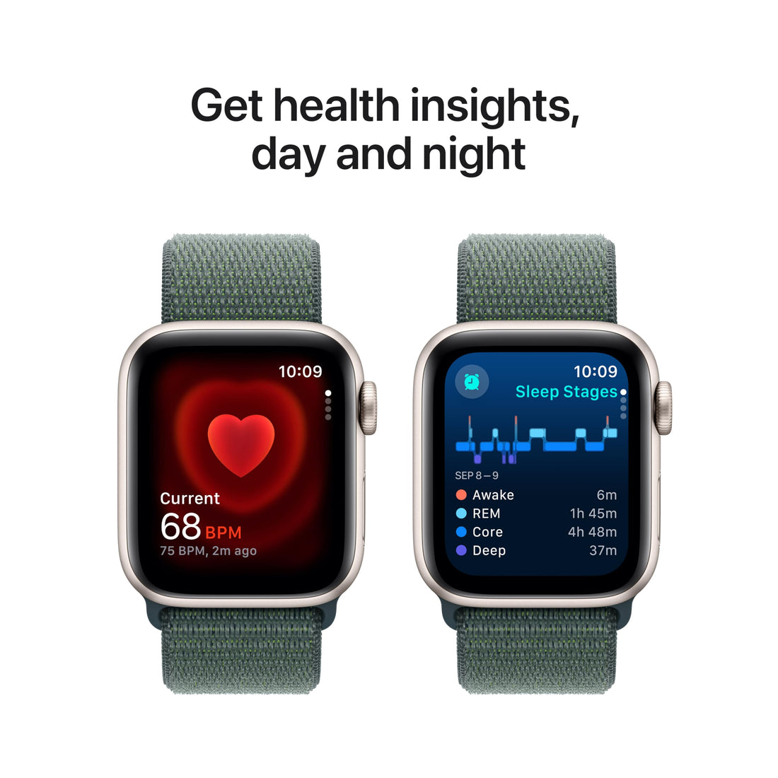 Apple Watch SE (2nd Gen) [GPS 40mm] Smartwatch with Midnight Aluminum Case with Midnight Sport Band S/M. Fitness and Sleep Trackers, Crash Detection, Heart Rate Monitor, Retina Display