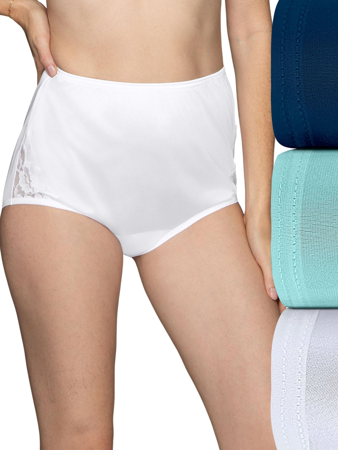 Vanity Fair Women's High Waisted Underwear, Full Coverage Ladies Panties, Perfectly Yours Briefs