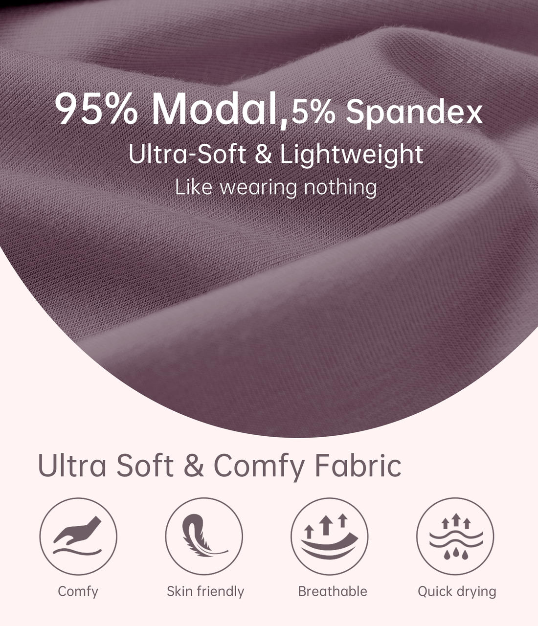 ANLIQI Modal Hipster Underwear Women Soft Moisture Wicking Panties 3/6 Pack