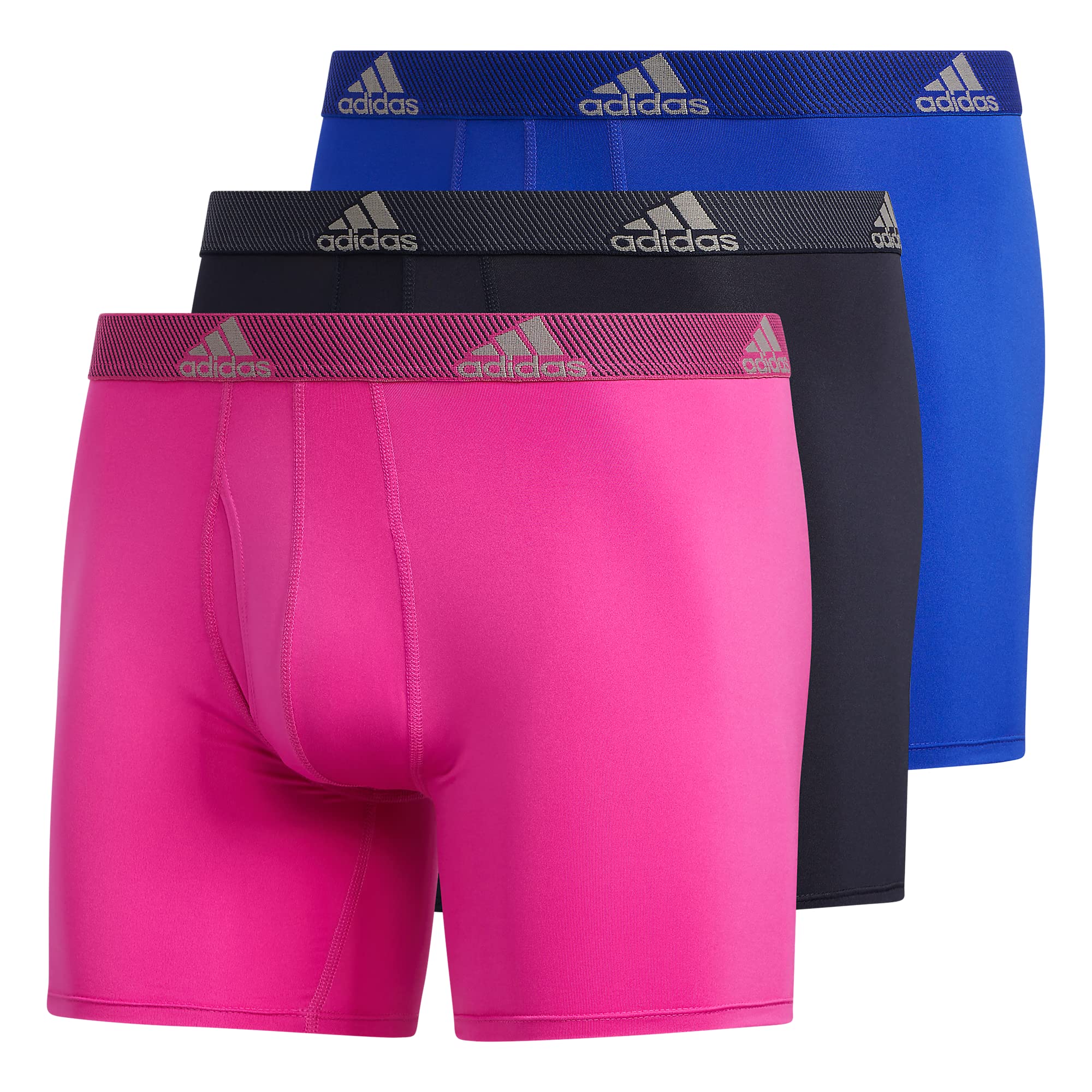 adidas Men's Microfiber Boxer Briefs Underwear (Multipack) Athletic Stretch-Fit