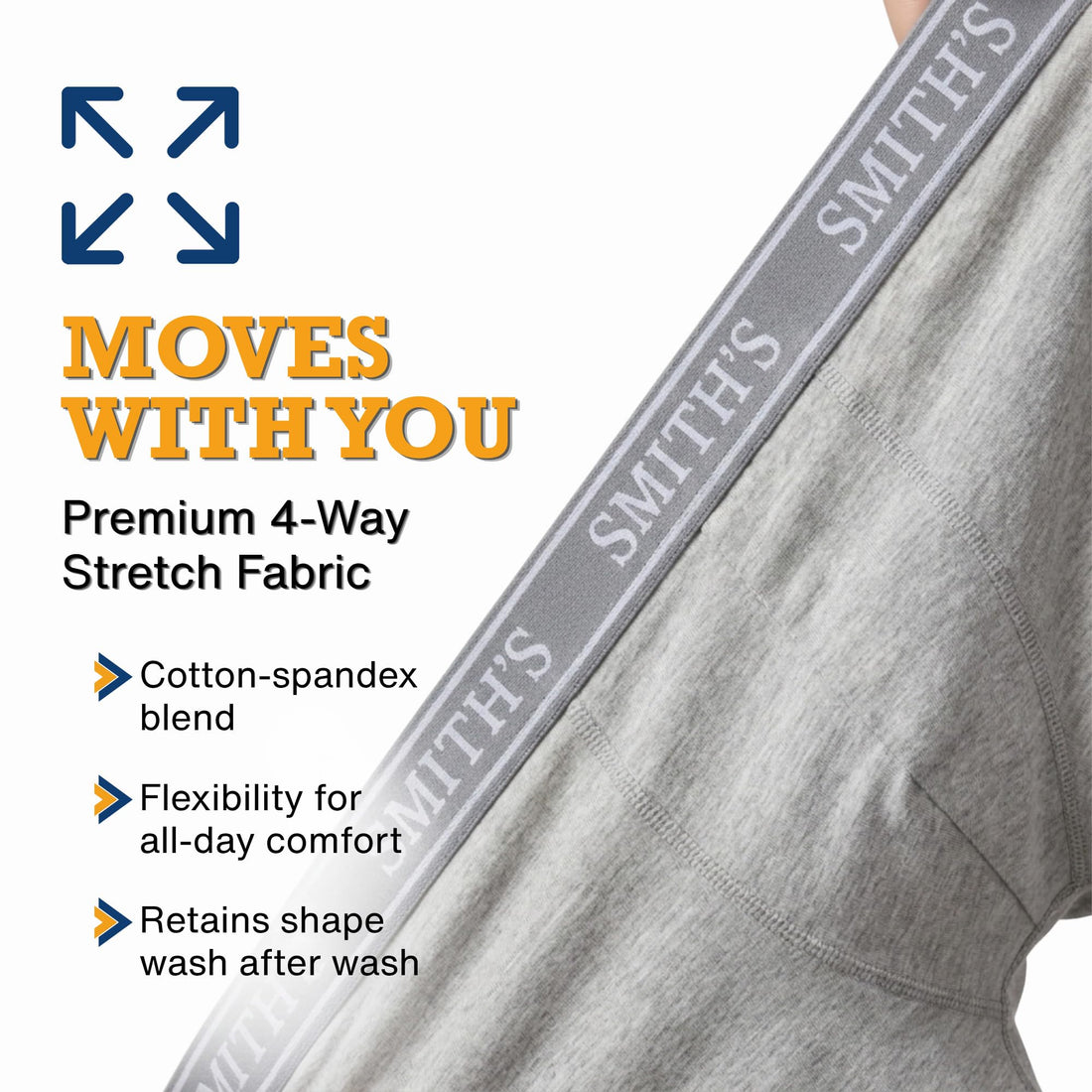 Smiths Mens Underwear 7 Pack Mens Boxer Briefs for Men Soft Cotton Stretch