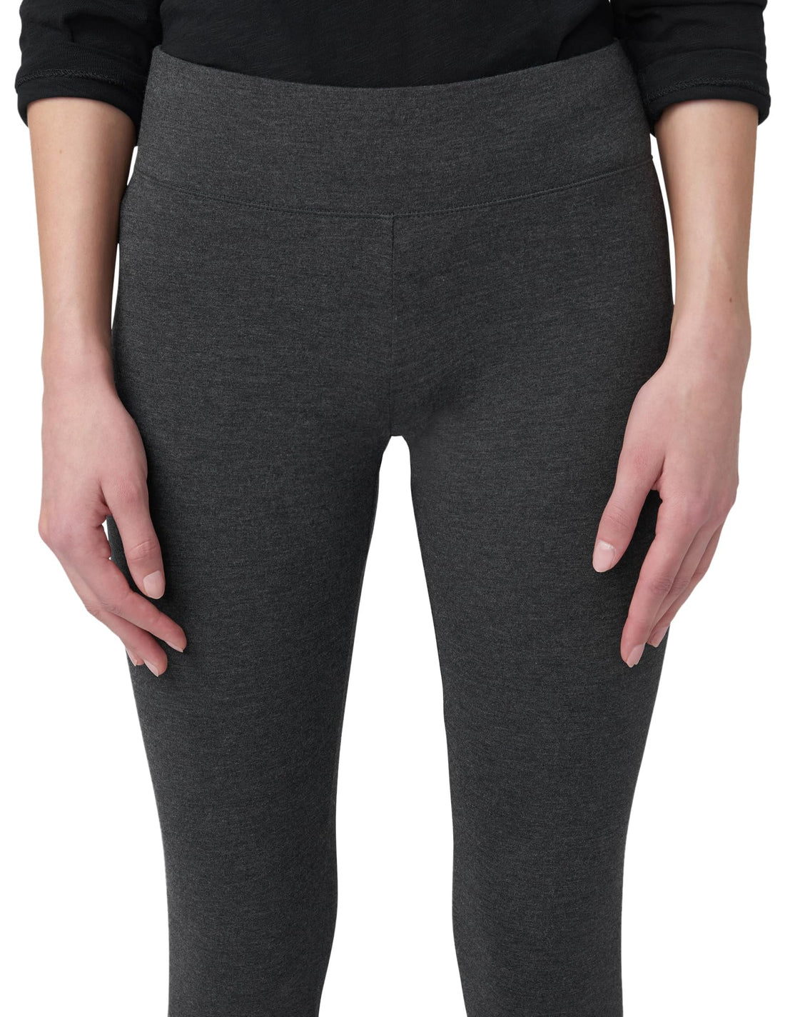 HUE Women’s Cotton Ultra Legging with Wide Waistband, Available in Capri and Legging Length
