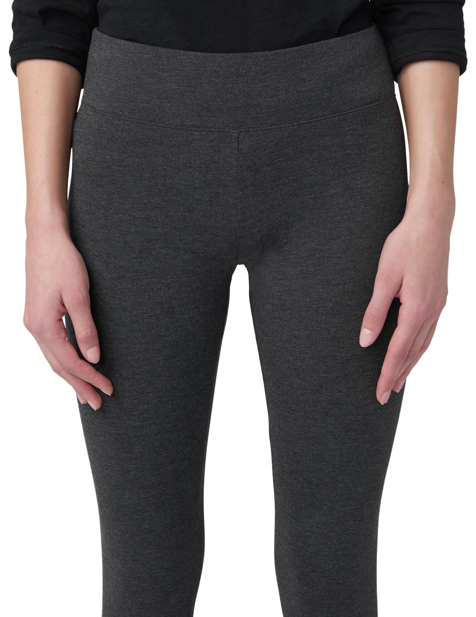 HUE Women’s Cotton Ultra Legging with Wide Waistband, Available in Capri and Legging Length