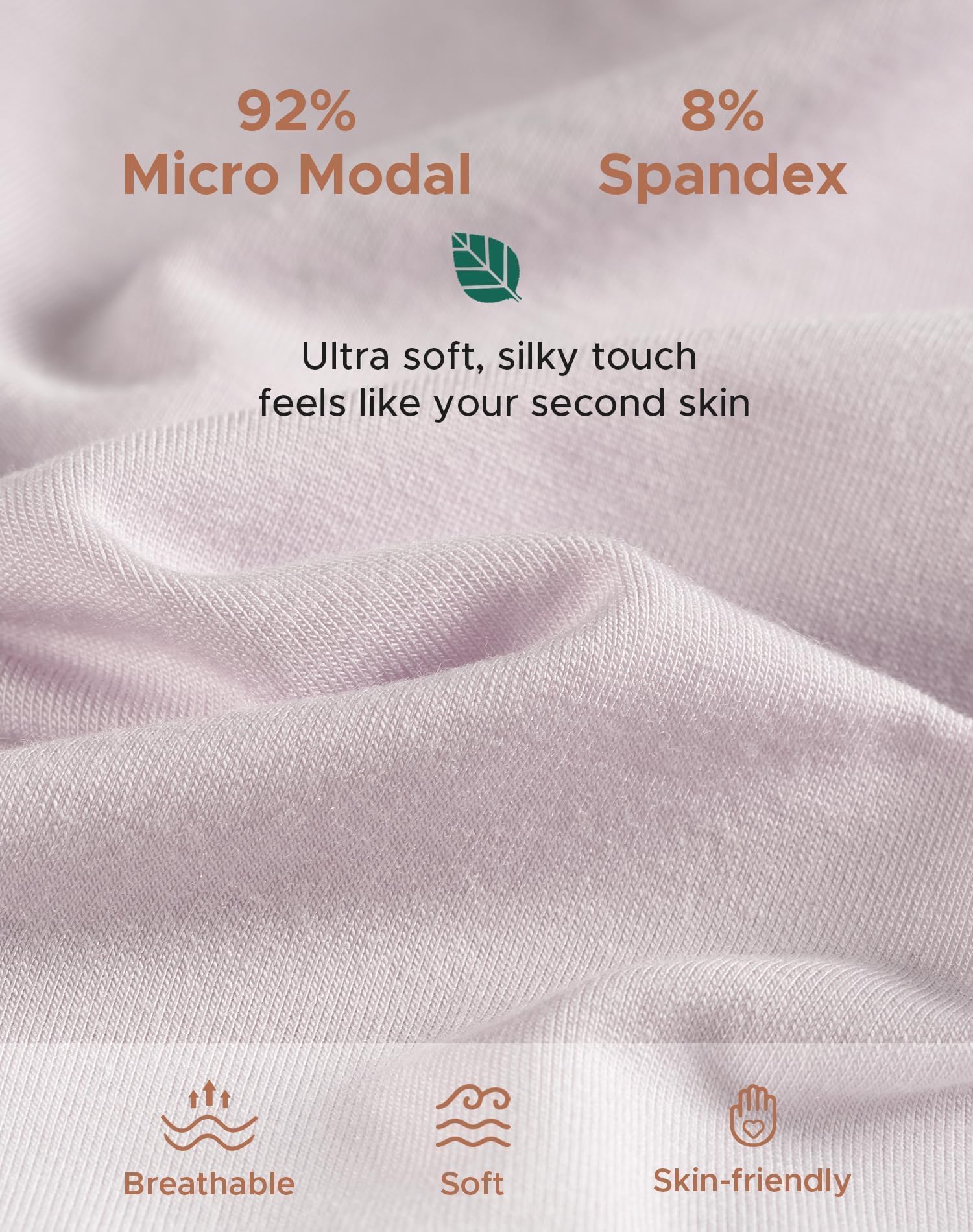 INNERSY Women's No Show Modal Underwear Quick Dry Panties 5-Pack