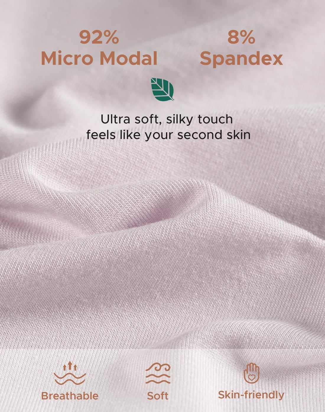 INNERSY Women's No Show Modal Underwear Quick Dry Panties 5-Pack