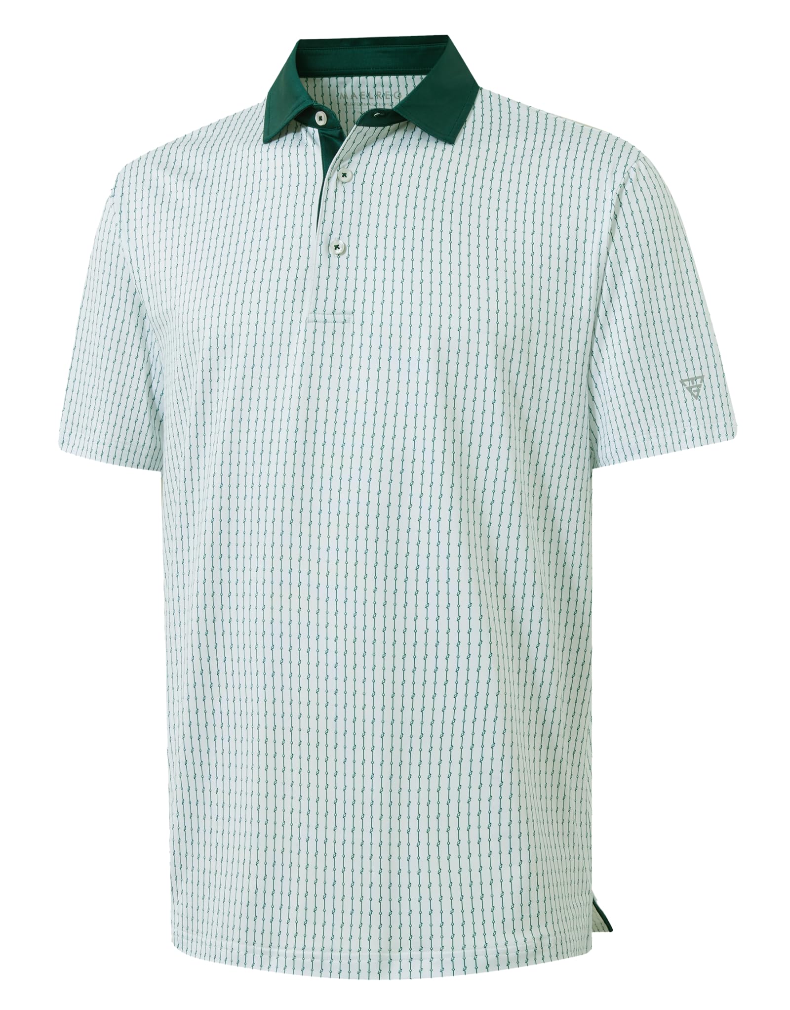 M MAELREG Golf Shirts for Men Short Sleeve Print Patterns Moisture Wicking Performance Lightweight Collared Mens Polo Shirts