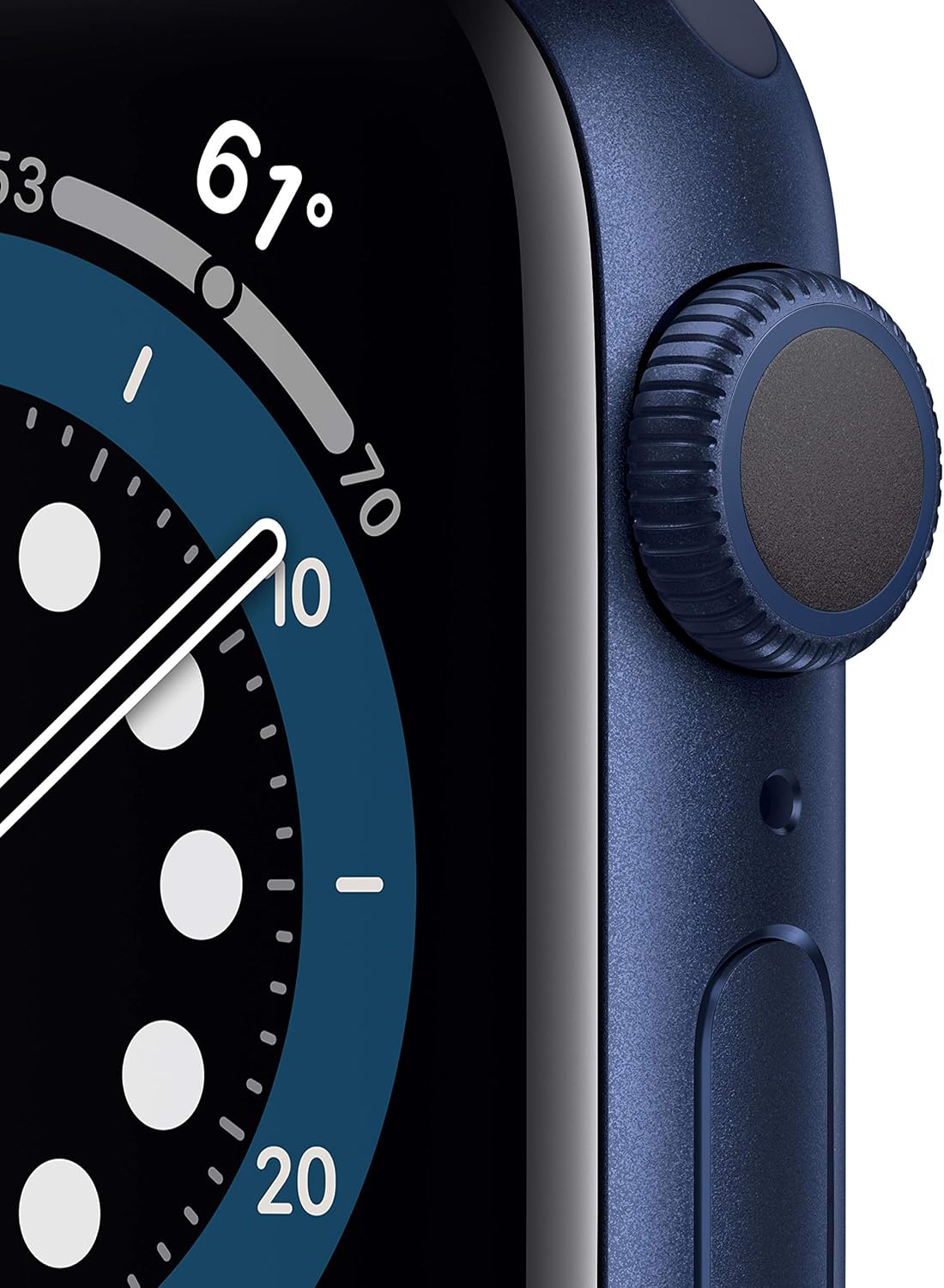 Apple Watch Series 6 (GPS, 40mm) - Blue Aluminum Case with Deep Navy Sport Band (Renewed)