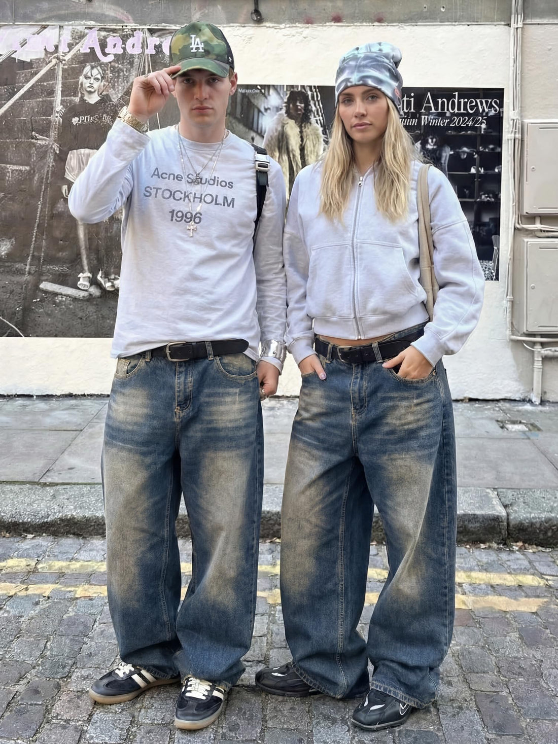JMIERR Men's Tapered Baggy Jeans - Loose Fit Wide Leg Denim Pants | Vintage Relaxed Loose Fit, Stretch, Wide Leg, Skater Streetwear, 5 Pockets, Casual Carpenter Jean, Hip Hop,Loose Fit,Outfit