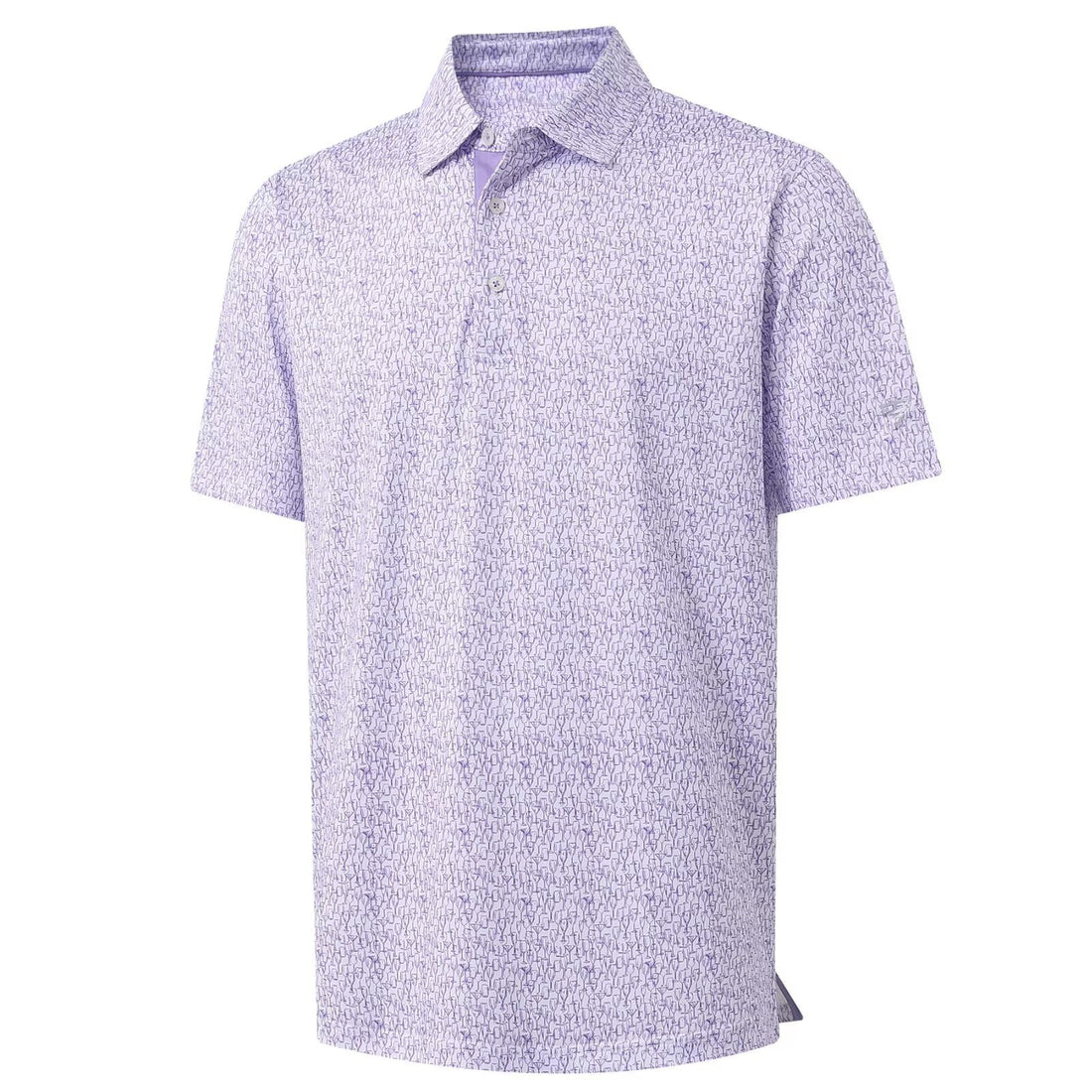 M MAELREG Mens Golf Shirt Short Sleeve Dry Fit Print Moisture Wicking Performance Patterns Collared Polo Shirt