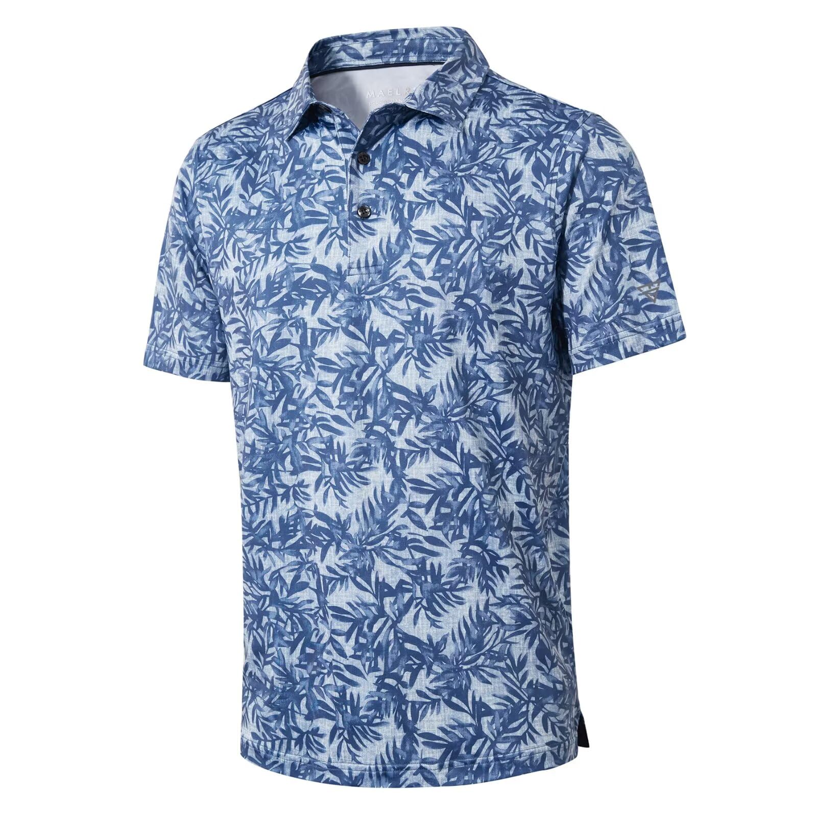 Golf Shirts for Men Dry Fit Short Sleeve Print Performance Moisture Wicking Polo Shirt