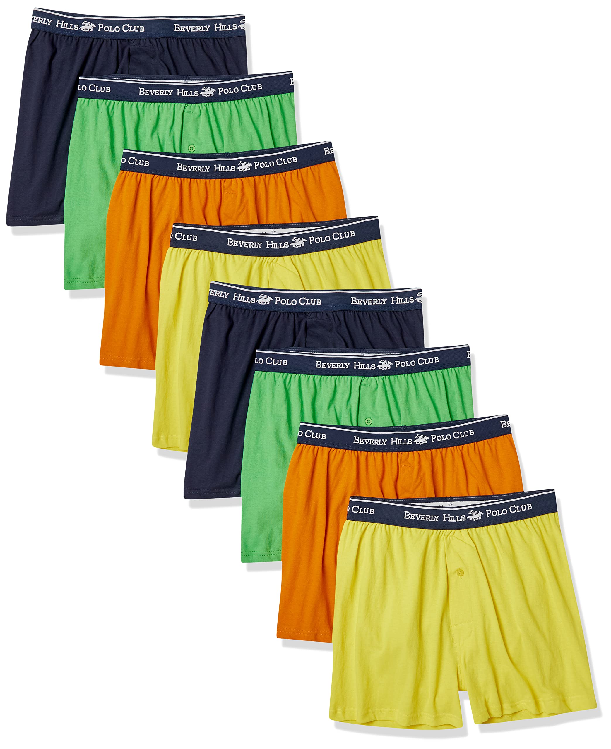 Beverly Hills Polo Club Men's Beverly Hills Polo Club Men's 8 Pack Knit Boxer
