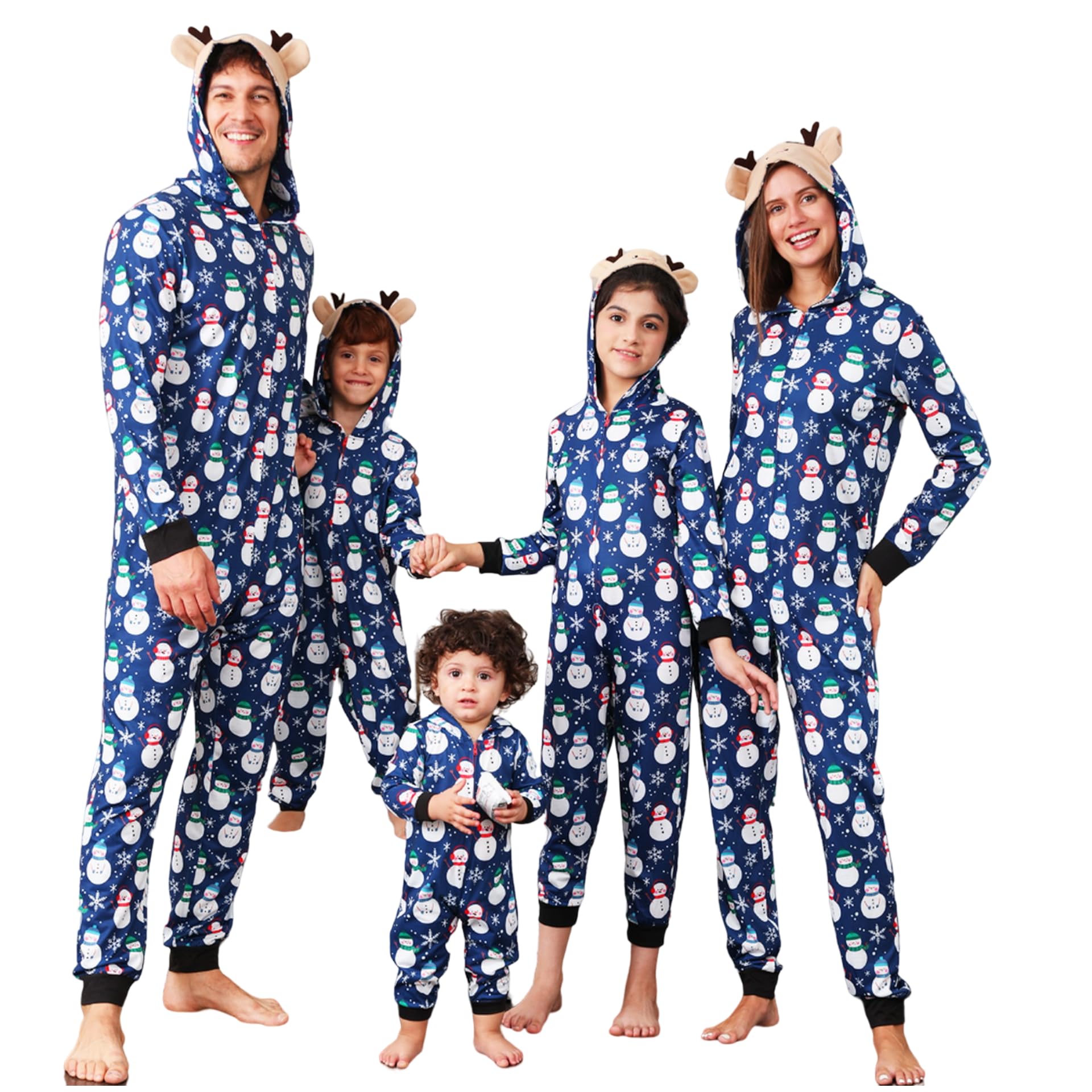 Neufigr Family Christmas Pajamas Matching Sets, Xmas PJs Mathching Set, Holiday Family Sleepwear Sets Long Sleeves Onesies
