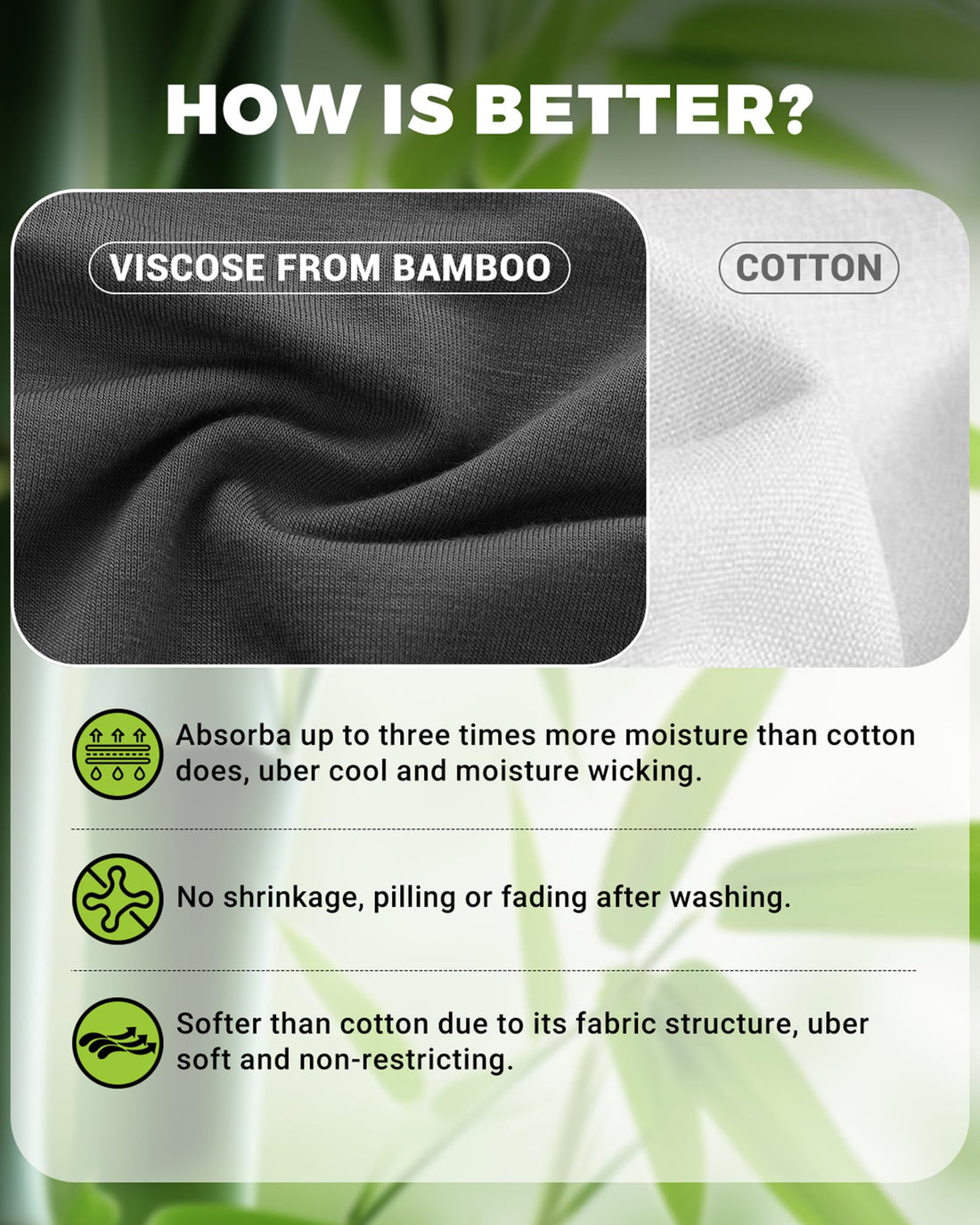 BAMBOO COOL Womens Underwear, Moisture-Wicking Briefs, Soft and Breathable Panties, Mid Waist, 5-Pack