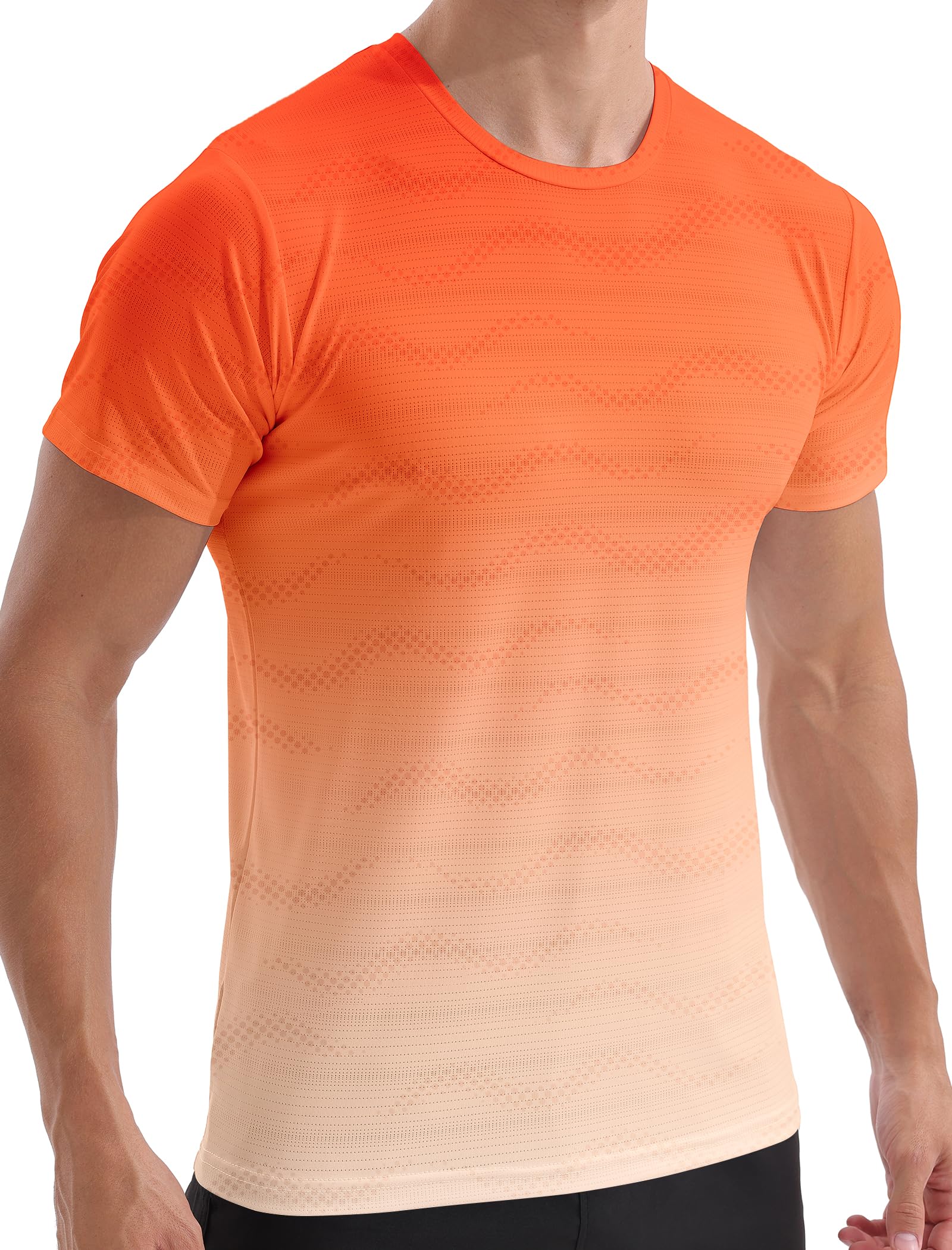 APTRO Mens Dry Fit Workout Shirts Quick Dry Performance Gym T Shirts for Men Athletic Running Training Top