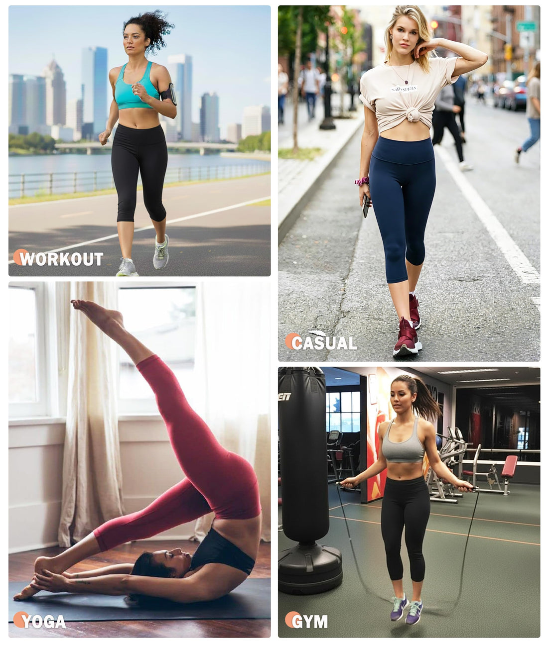 NEW YOUNG 3 Pack Leggings with Pockets for Women,High Waisted Tummy Control Workout Yoga Pants