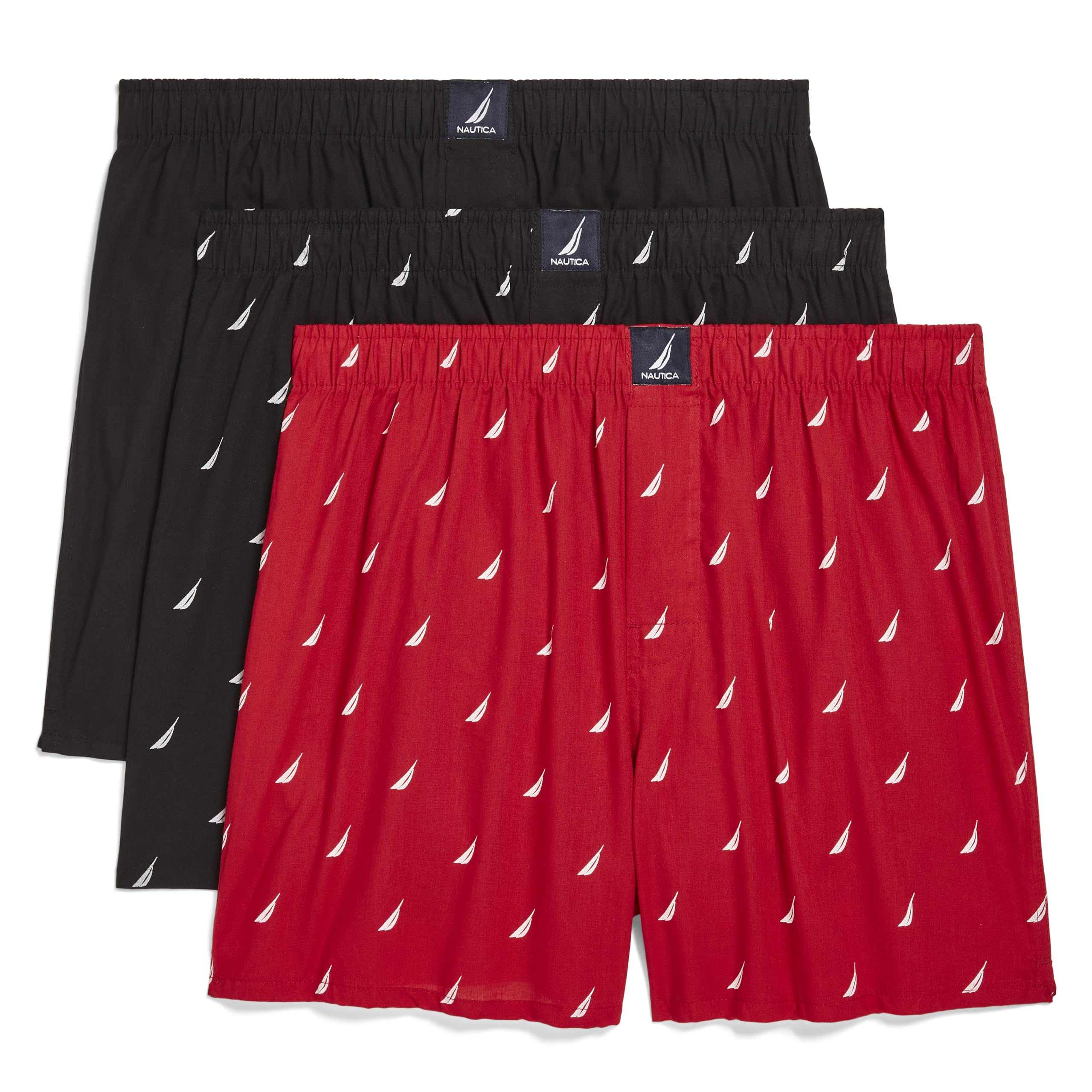 Nautica Men's Classic Cotton 3-Pack Woven Boxers