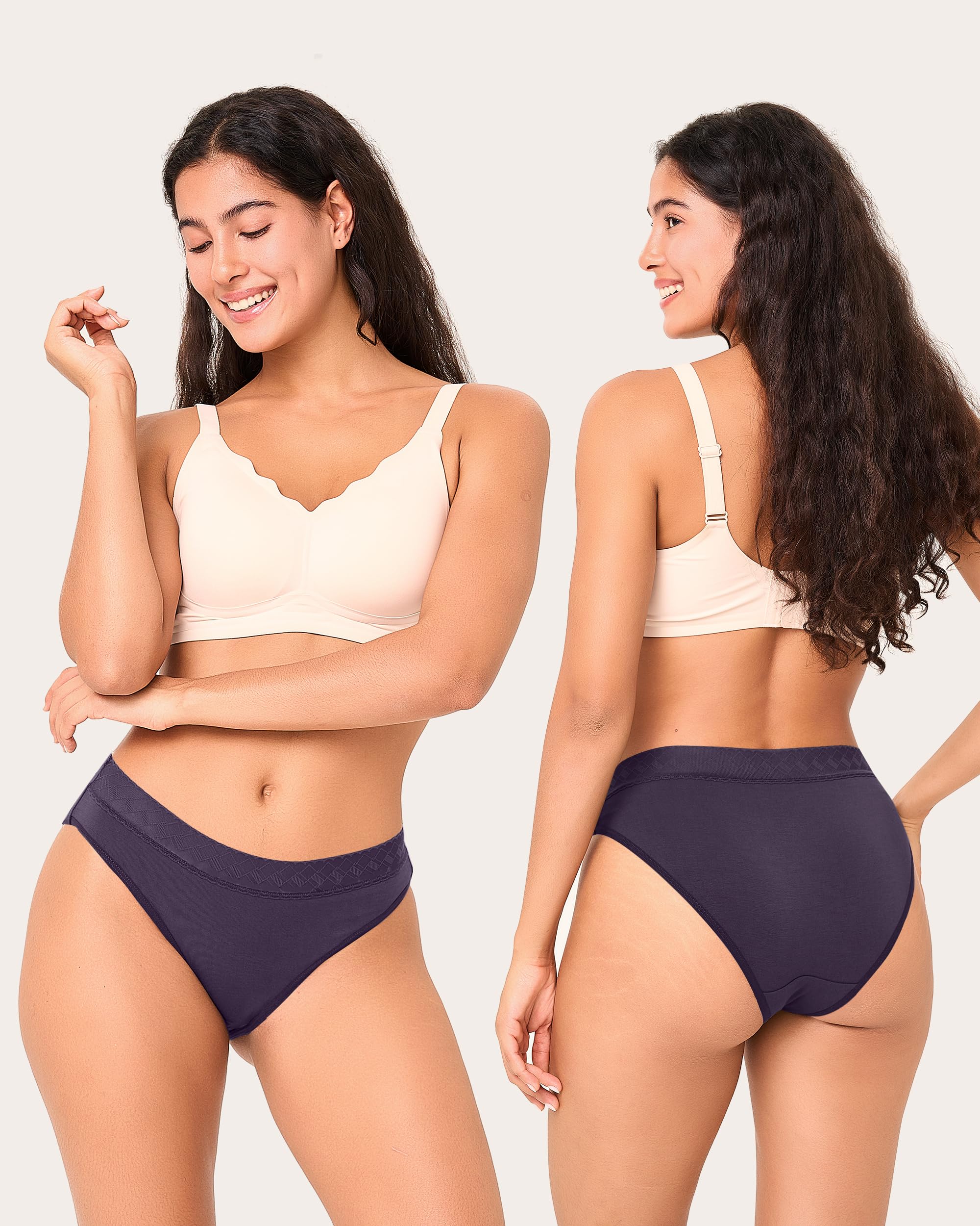 BAMBOO COOL Womens Underwear Bikini Underpants Hipster Ladies Panties Soft Stretch Breathable Panties for Women, 5-Pack