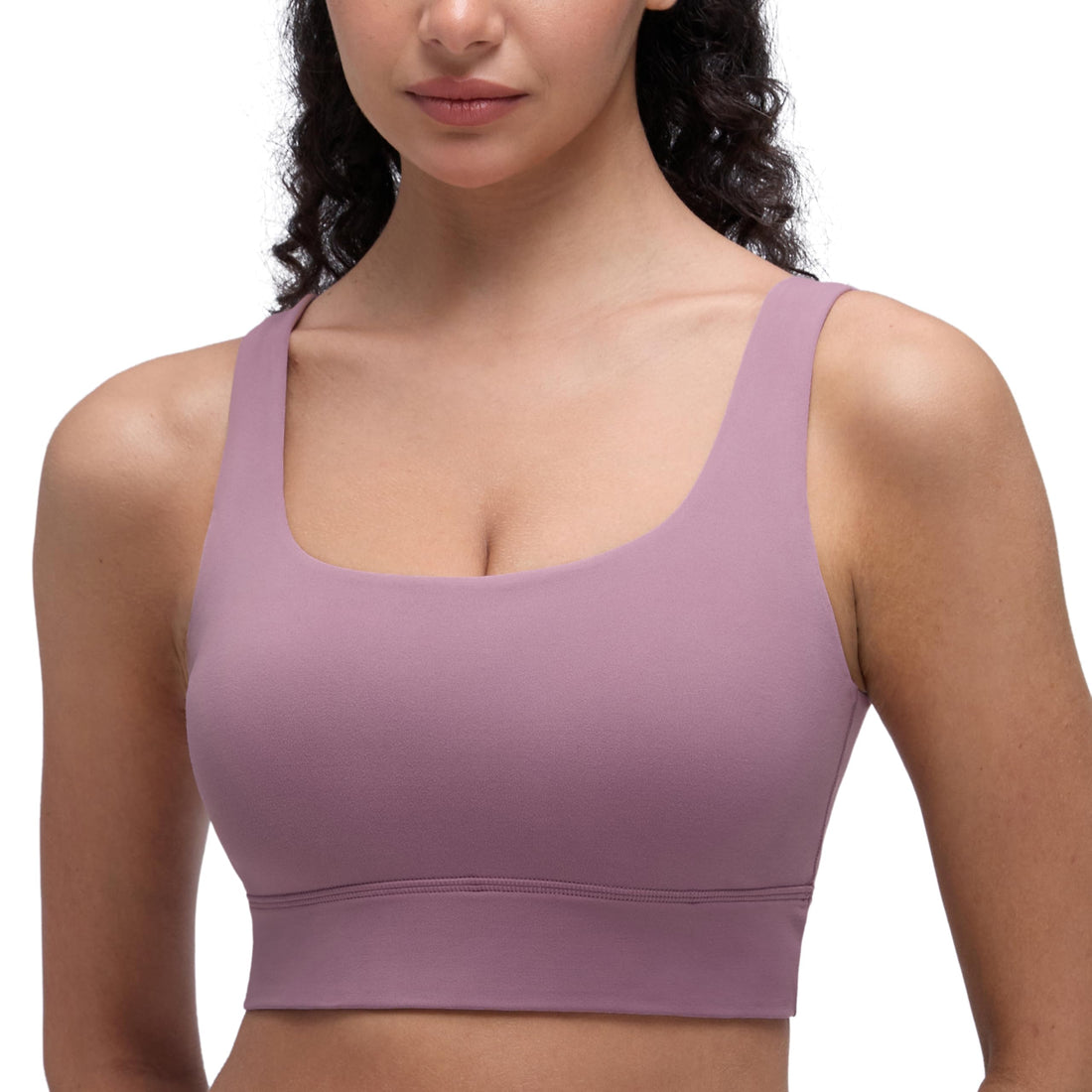 CRZ YOGA Butterluxe U Back Sports Bras | Light Support, Removable Pads, Yoga, Extremely Soft, Longline, Scoop Neck, Wide Straps, for Women