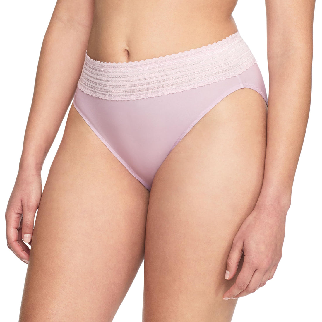 Warner's Women's No Pinching, No Problems Dig-Free Comfort Waist with Lace Microfiber Hi-Cut 5109J
