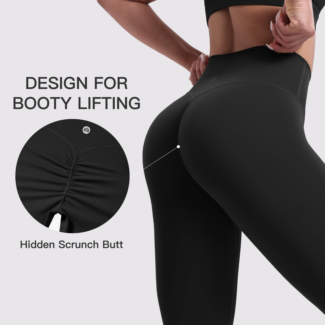 ENERBLOOM Yoga Leggings for Women Hidden Scrunch 25"/28"