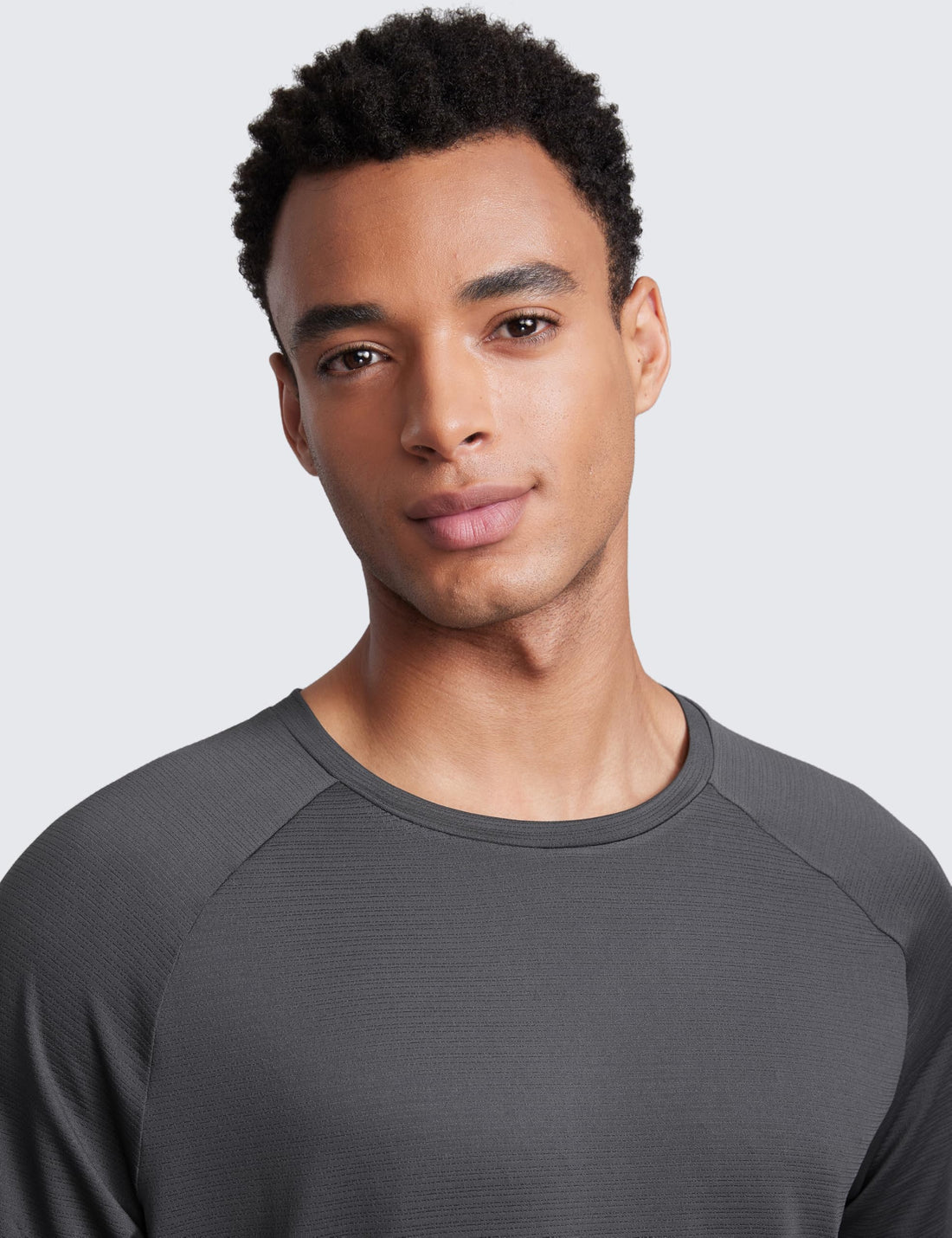 CRZ YOGA Breathable Texture Crewneck T-Shirts | Workout, Quick Dry, Lightweight, Classic Fit, Round Scallop Back, Short Sleeve Shirts for Men