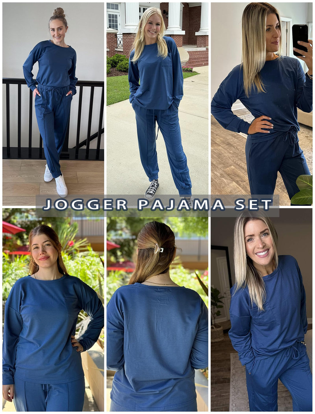Ekouaer Lounge Sets for Women 2 Piece Jogger Pants Pajamas