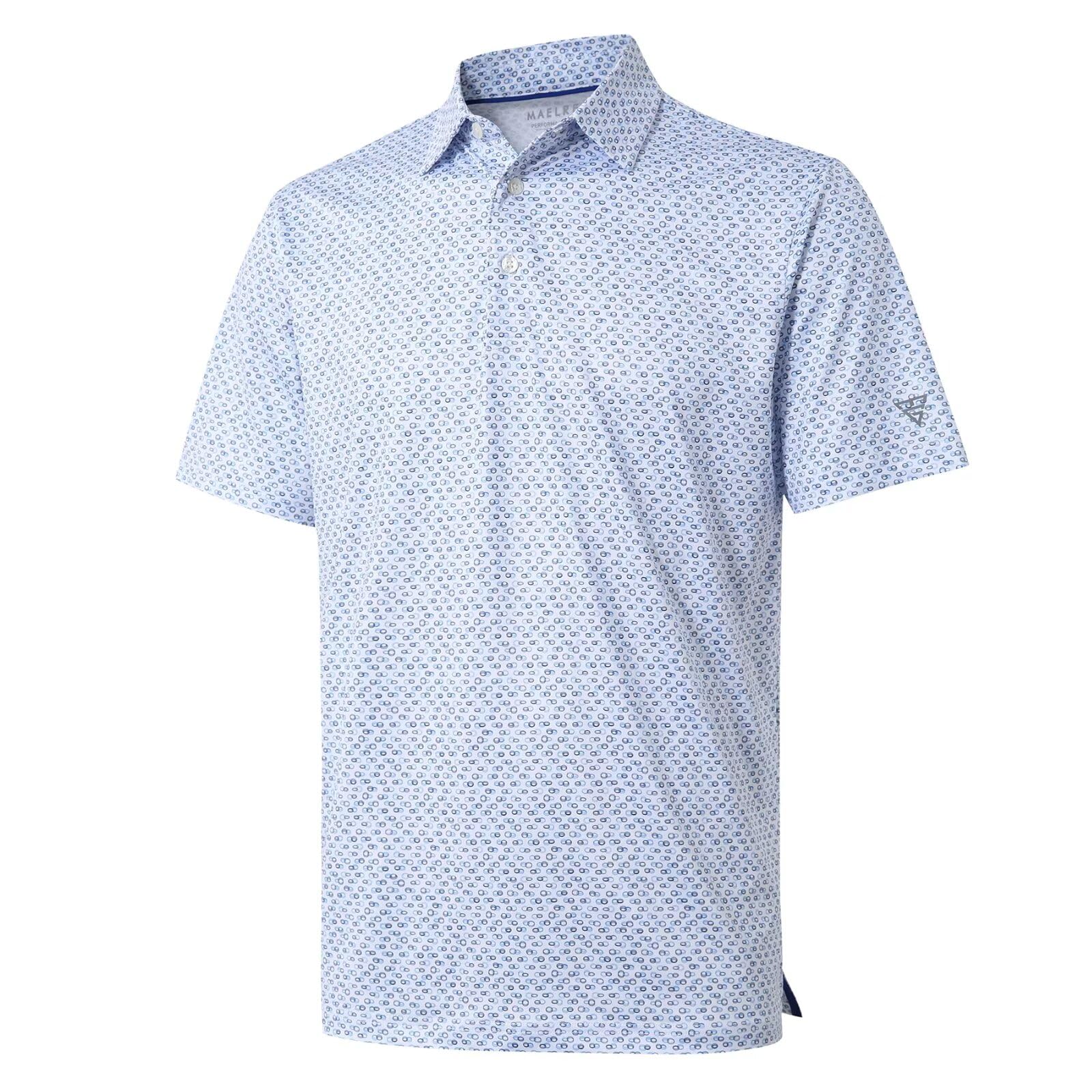 Golf Shirts for Men Dry Fit Short Sleeve Print Performance Moisture Wicking Polo Shirt