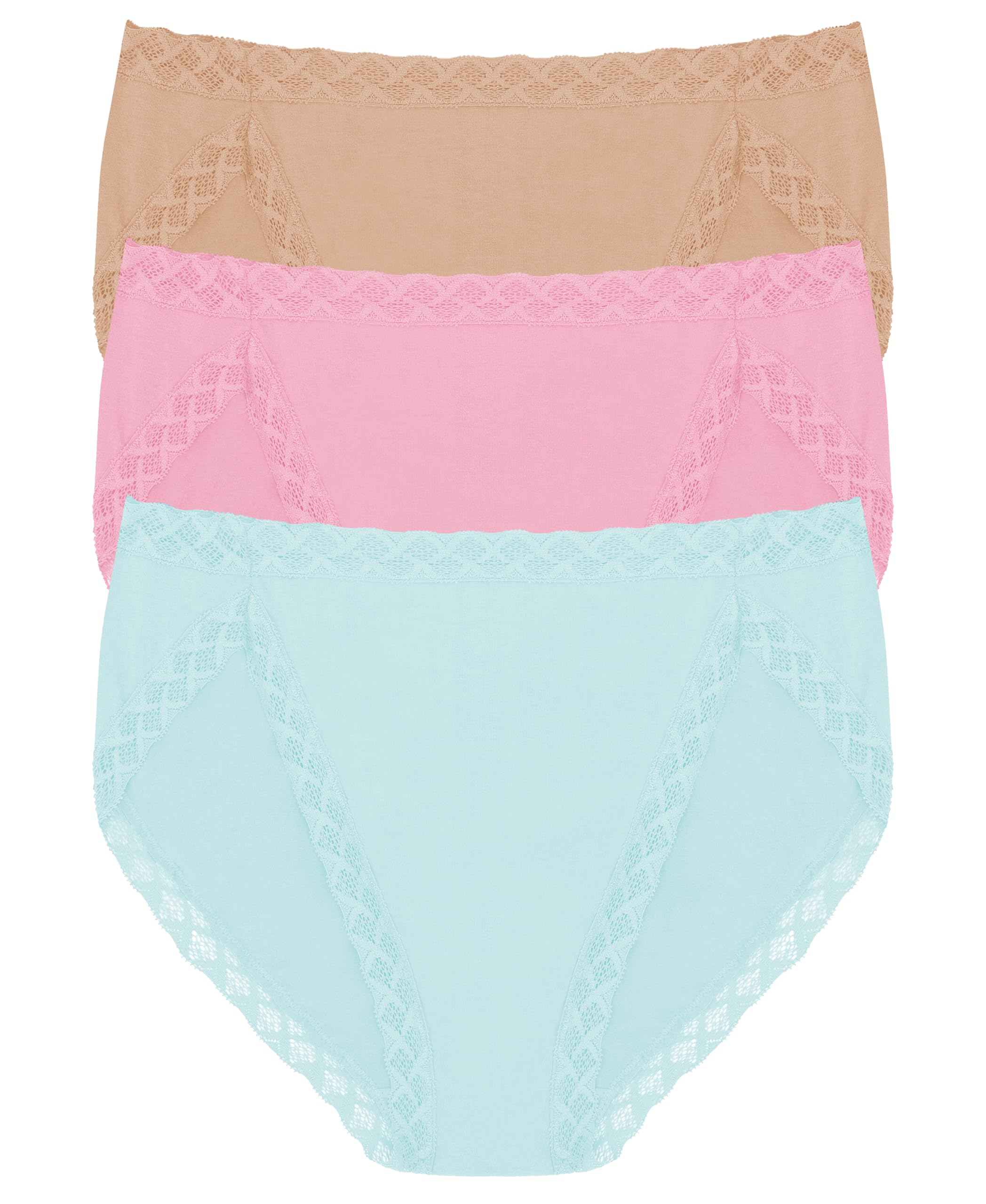 Natori Women's Pima Bliss French Cut Briefs 3 Pack