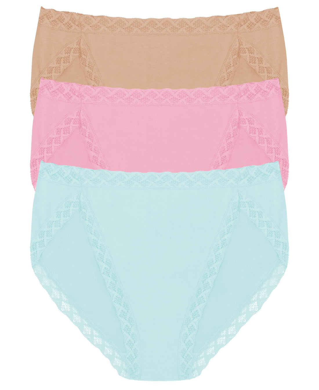 Natori Women's Pima Bliss French Cut Briefs 3 Pack