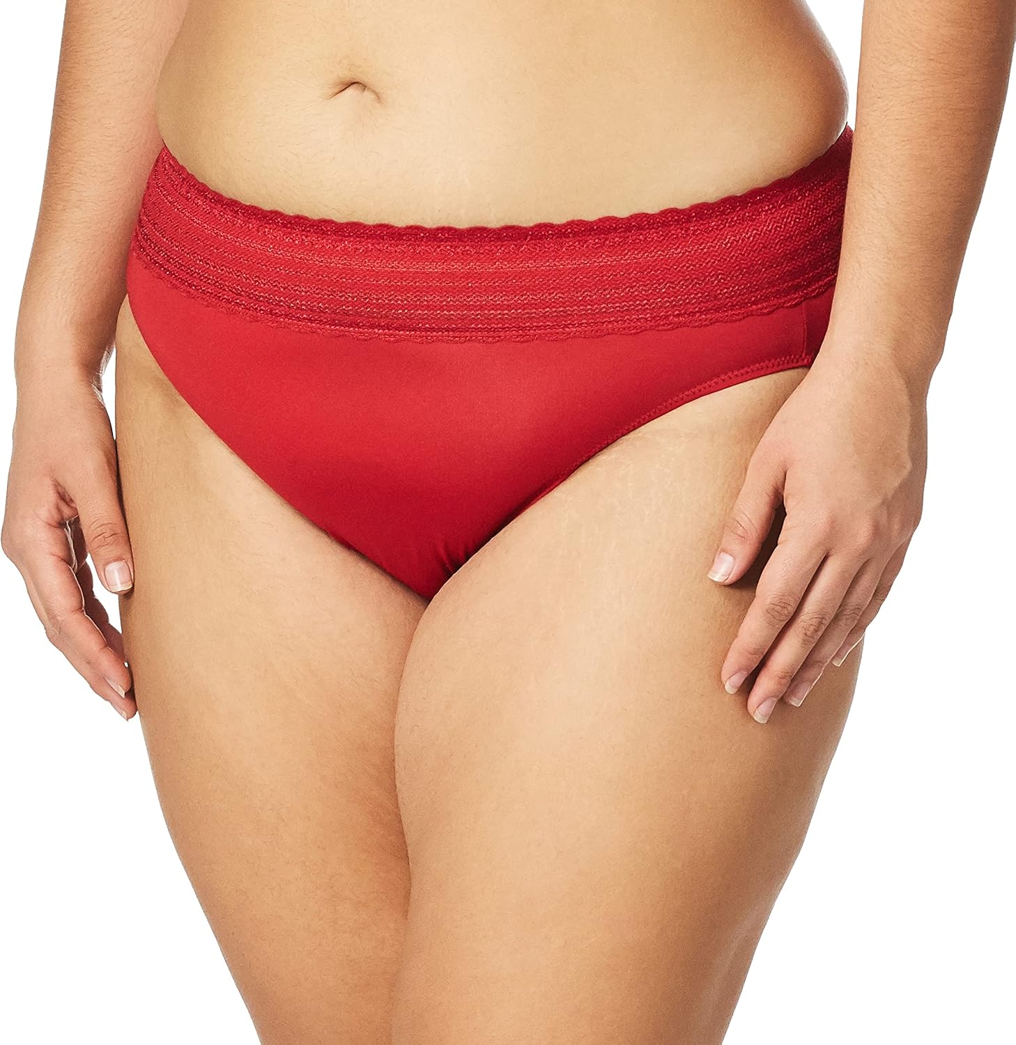 Warner's Women's No Pinching, No Problems Dig-Free Comfort Waist with Lace Microfiber Hi-Cut 5109J