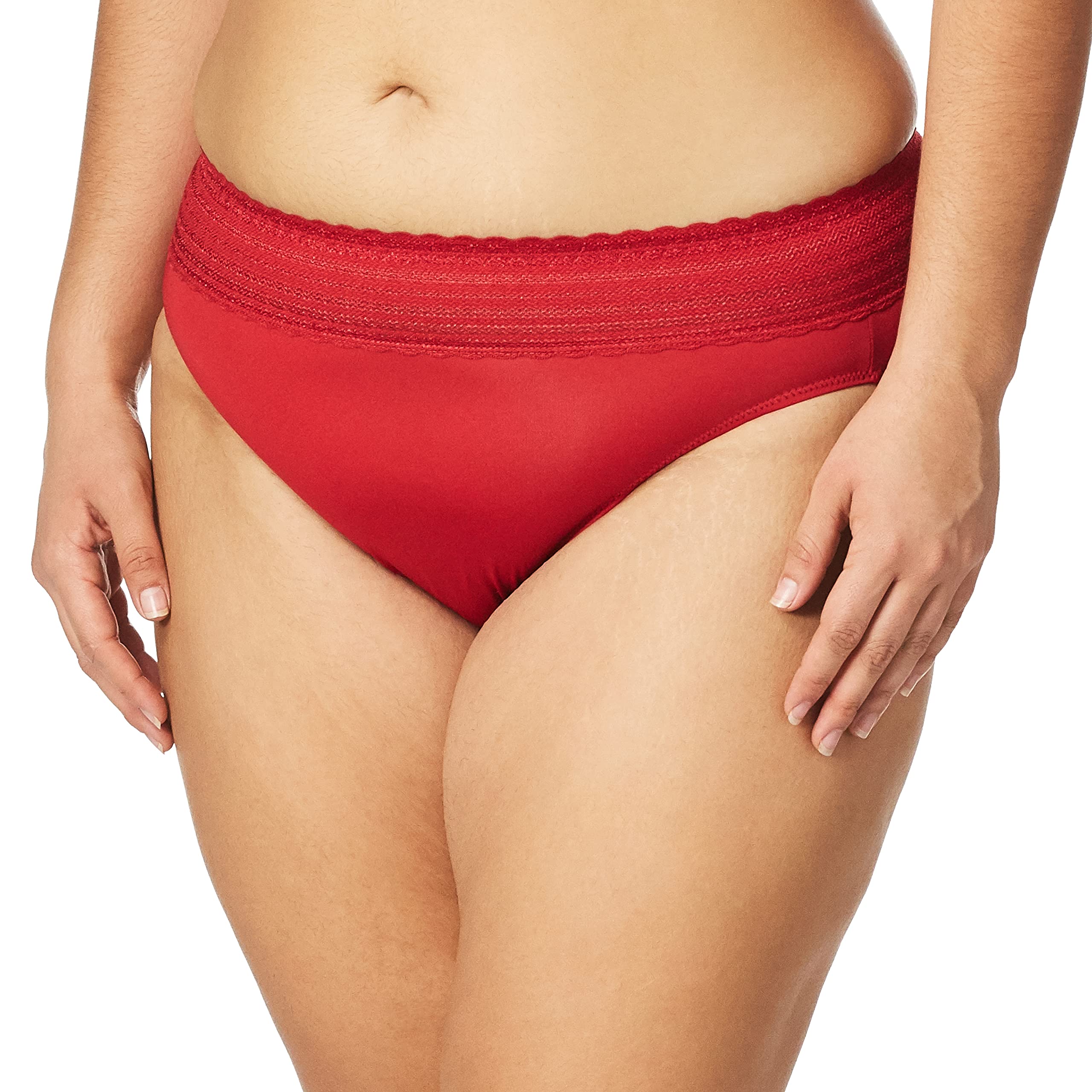 Warner's Women's No Pinching, No Problems Dig-Free Comfort Waist with Lace Microfiber Hi-Cut 5109J