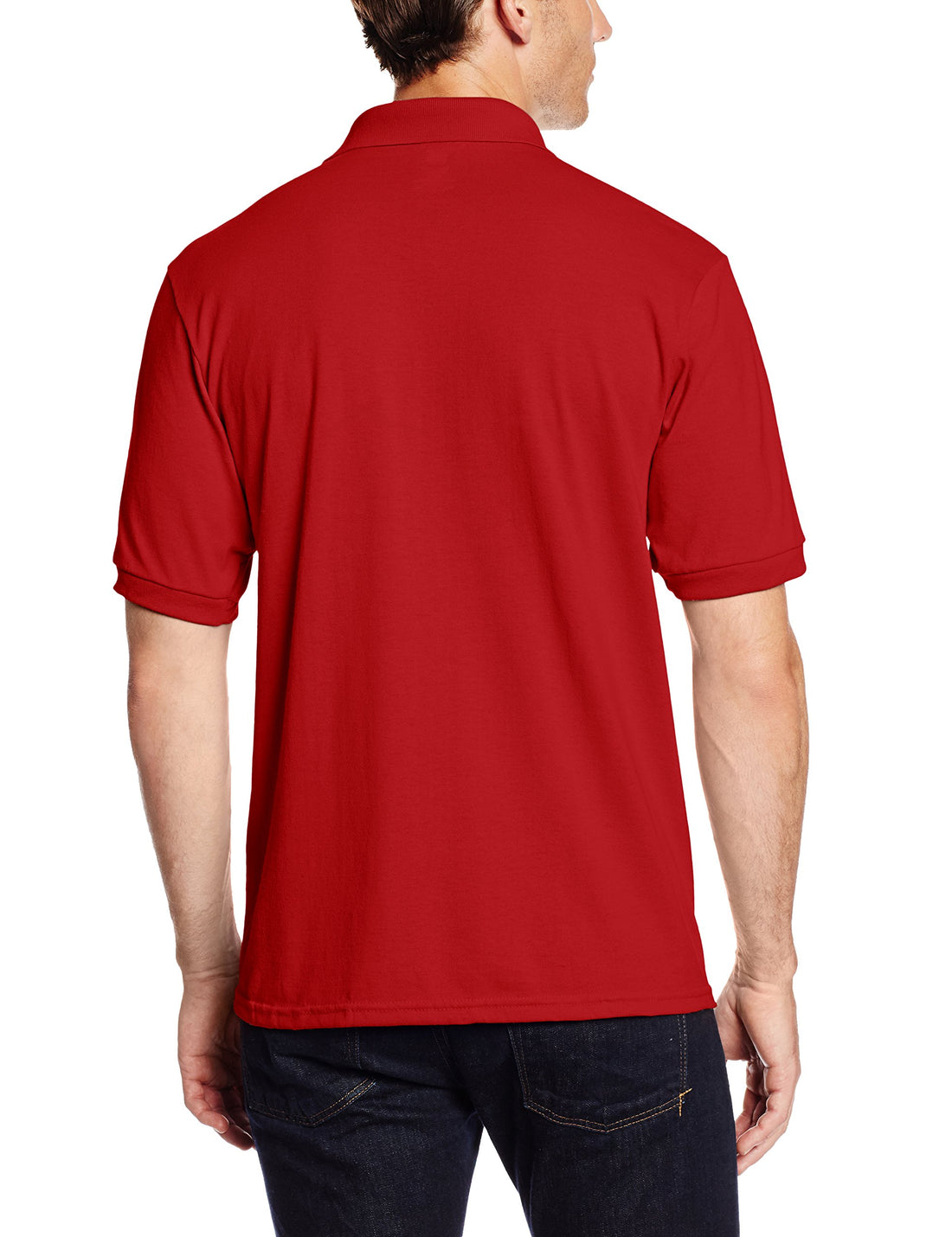Hanes Mens EcoSmart Jersey Polo Shirt, Short-Sleeve Shirts for Men, T-Shirt, 2-Pack