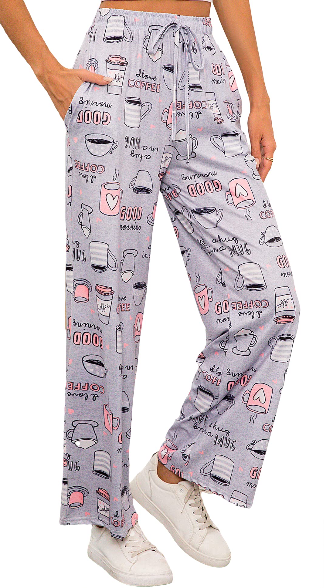 X-Image Women Comfy Casual Pajama Pants with Pockets & Drawstring