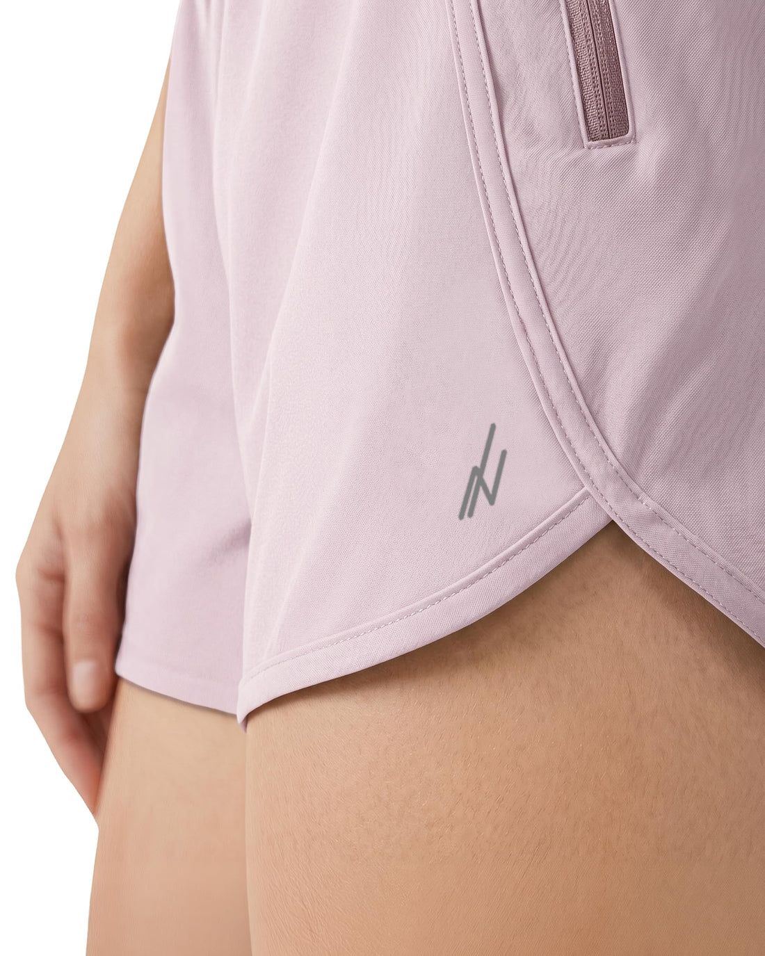 Quick Dry Women's Athletic Running Shorts Hight Waisted Zip Pocket for Gym