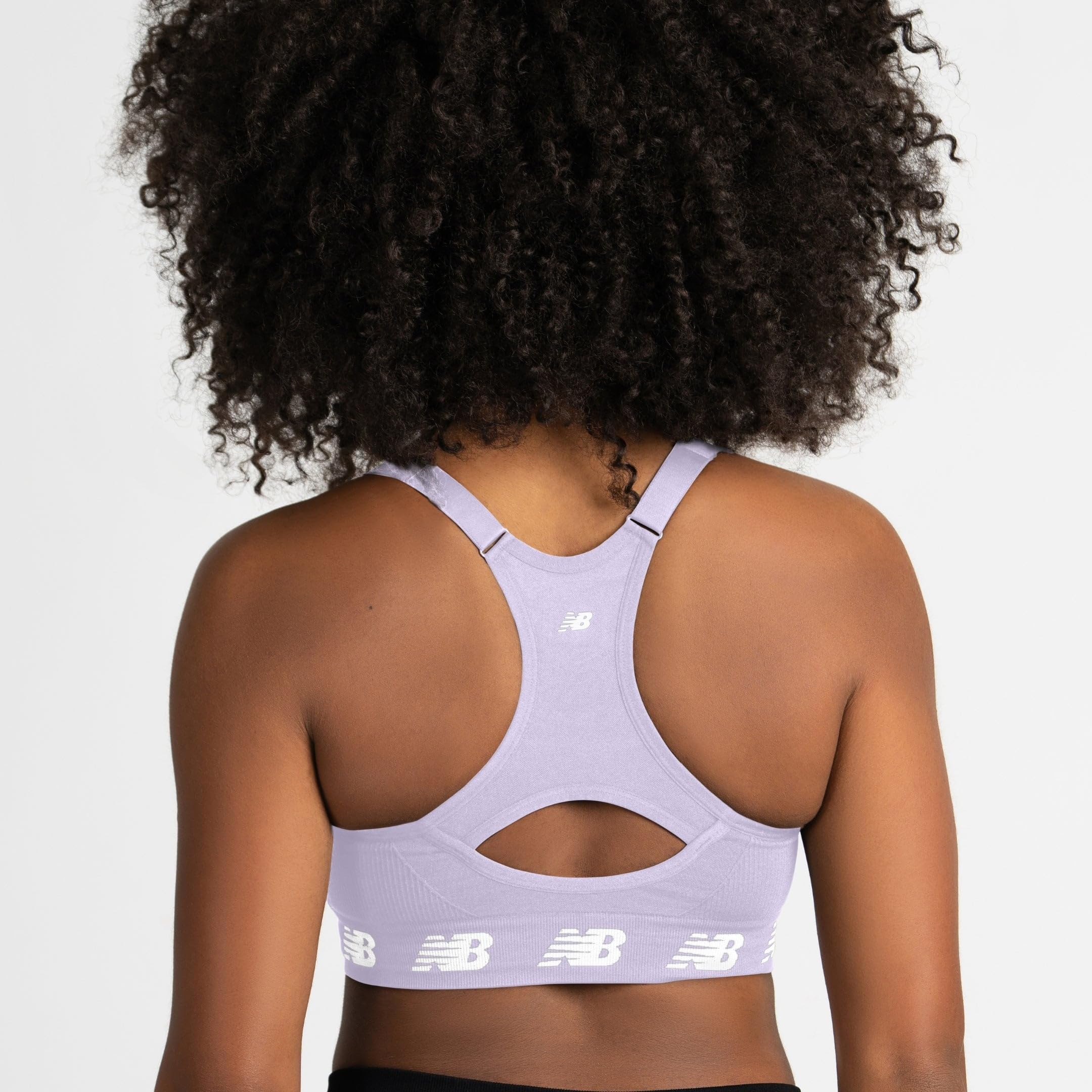 New Balance 3 Pack Seamless Sports Bras for Women, Cami Keyhole Breathability, Gym Sports Bra, Yoga Workout Set