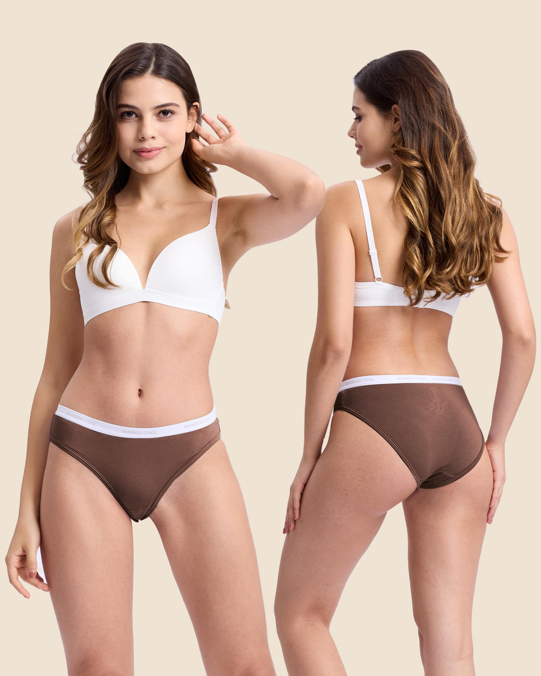 BAMBOO COOL Womens Underwear Bikini Underpants Hipster Ladies Panties Soft Stretch Breathable Panties for Women, 5-Pack