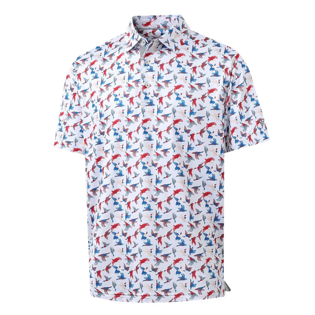 M MAELREG Mens Golf Shirt Short Sleeve Dry Fit Print Moisture Wicking Performance Patterns Collared Polo Shirt