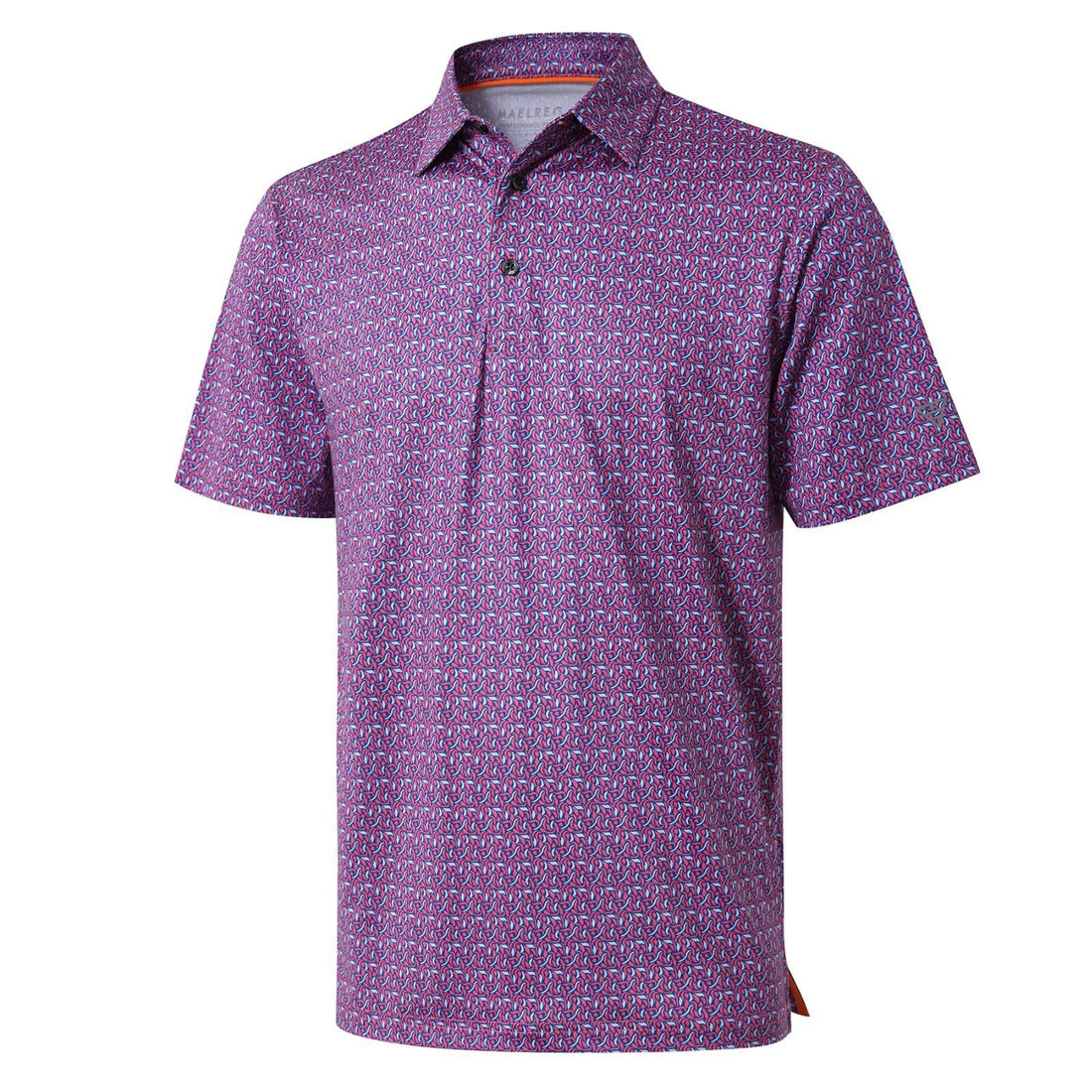Golf Shirts for Men Dry Fit Short Sleeve Print Performance Moisture Wicking Polo Shirt