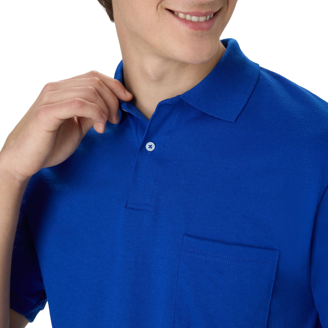 Hanes Men's Short Sleeve Jersey Pocket Polo (Pack of 2)