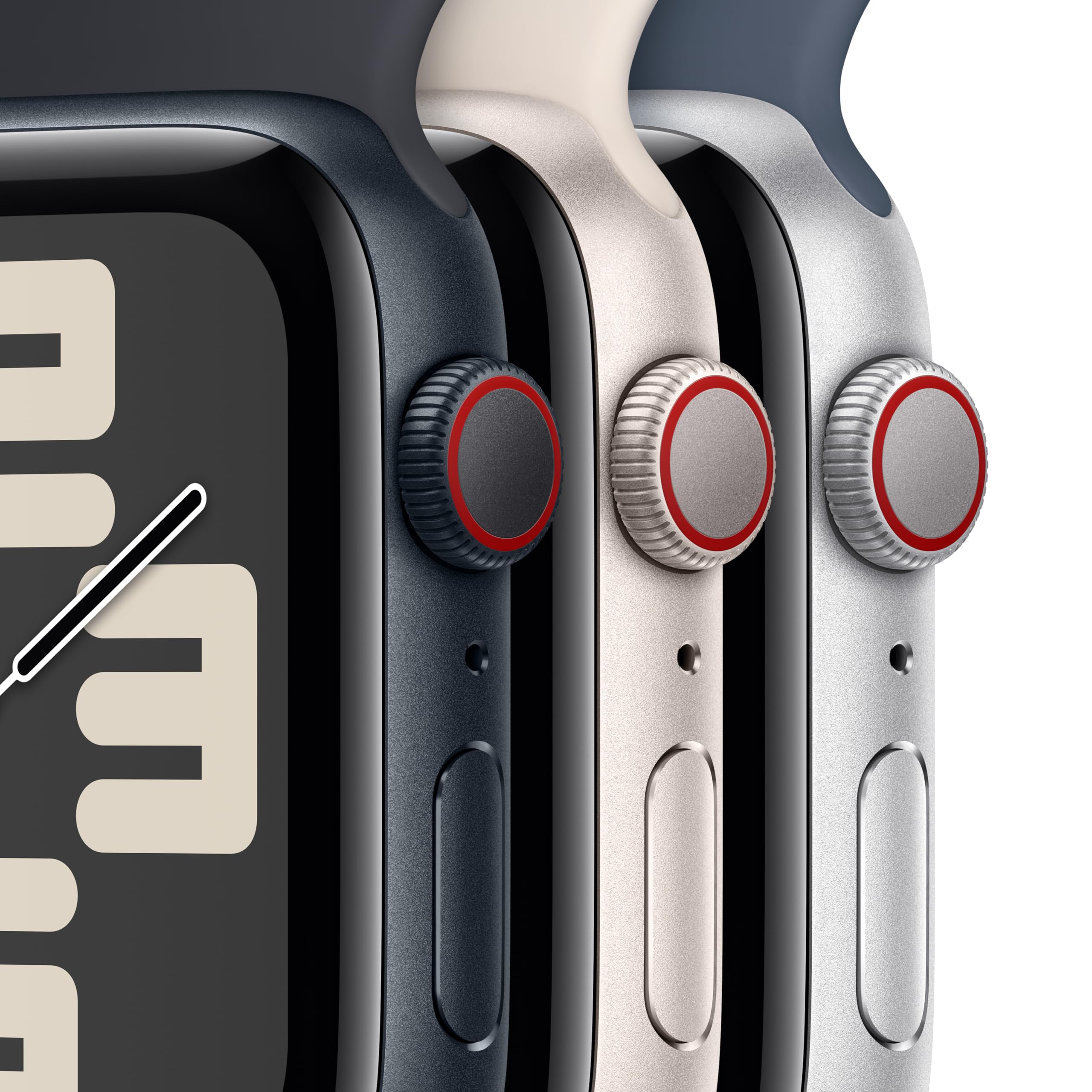 Apple Watch SE (2nd Gen) (GPS + Cellular, 40mm) - Starlight Aluminum Case with Starlight Sport Band, S/M (Renewed)