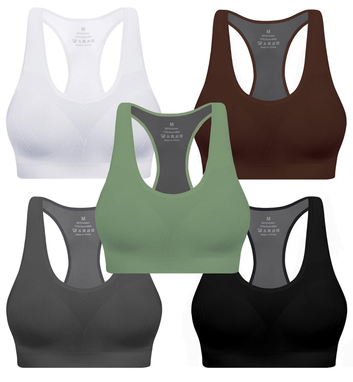 MIRITY Women Racerback Sports Bras - High Impact Workout Gym Activewear Bra
