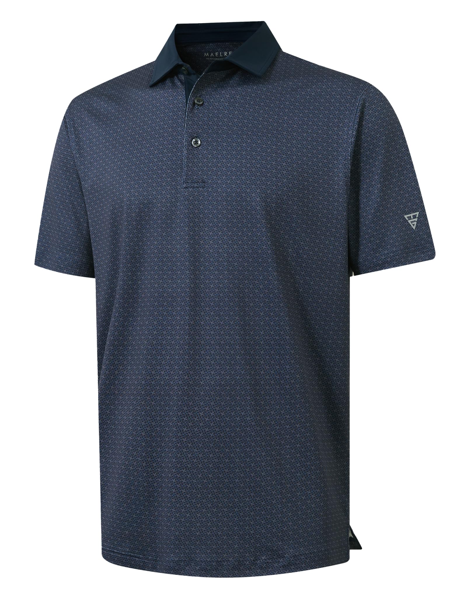 M MAELREG Golf Shirts for Men Short Sleeve Print Patterns Moisture Wicking Performance Lightweight Collared Mens Polo Shirts