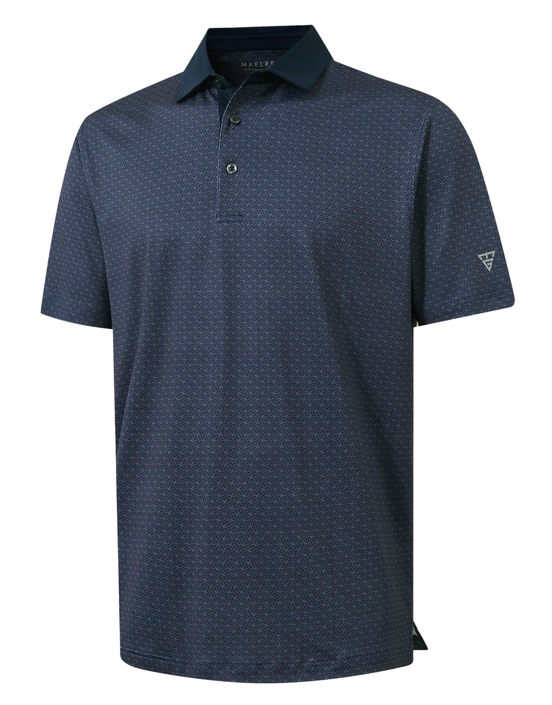 M MAELREG Golf Shirts for Men Short Sleeve Print Patterns Moisture Wicking Performance Lightweight Collared Mens Polo Shirts