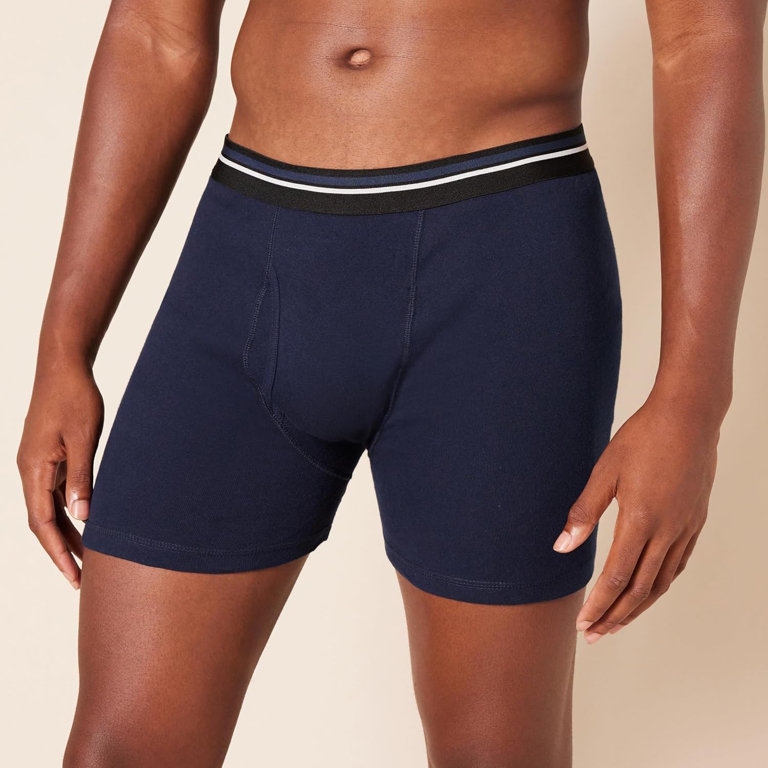 Amazon Essentials Men's Breathable Cotton Boxer Briefs, Tag-Free, Pack of 5