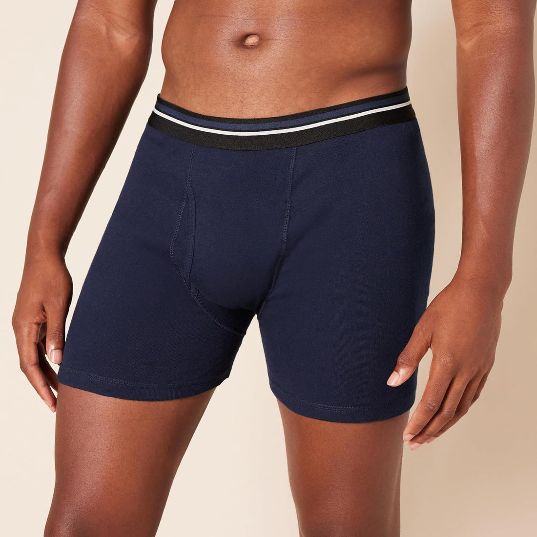 Amazon Essentials Men's Breathable Cotton Boxer Briefs, Tag-Free, Pack of 5