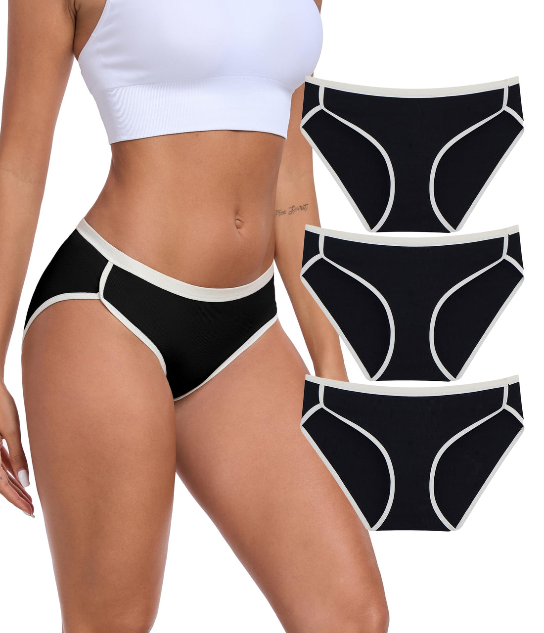 ANLIQI Women's Modal Underwear Microfiber Bikini Panties Women Soft Hipster